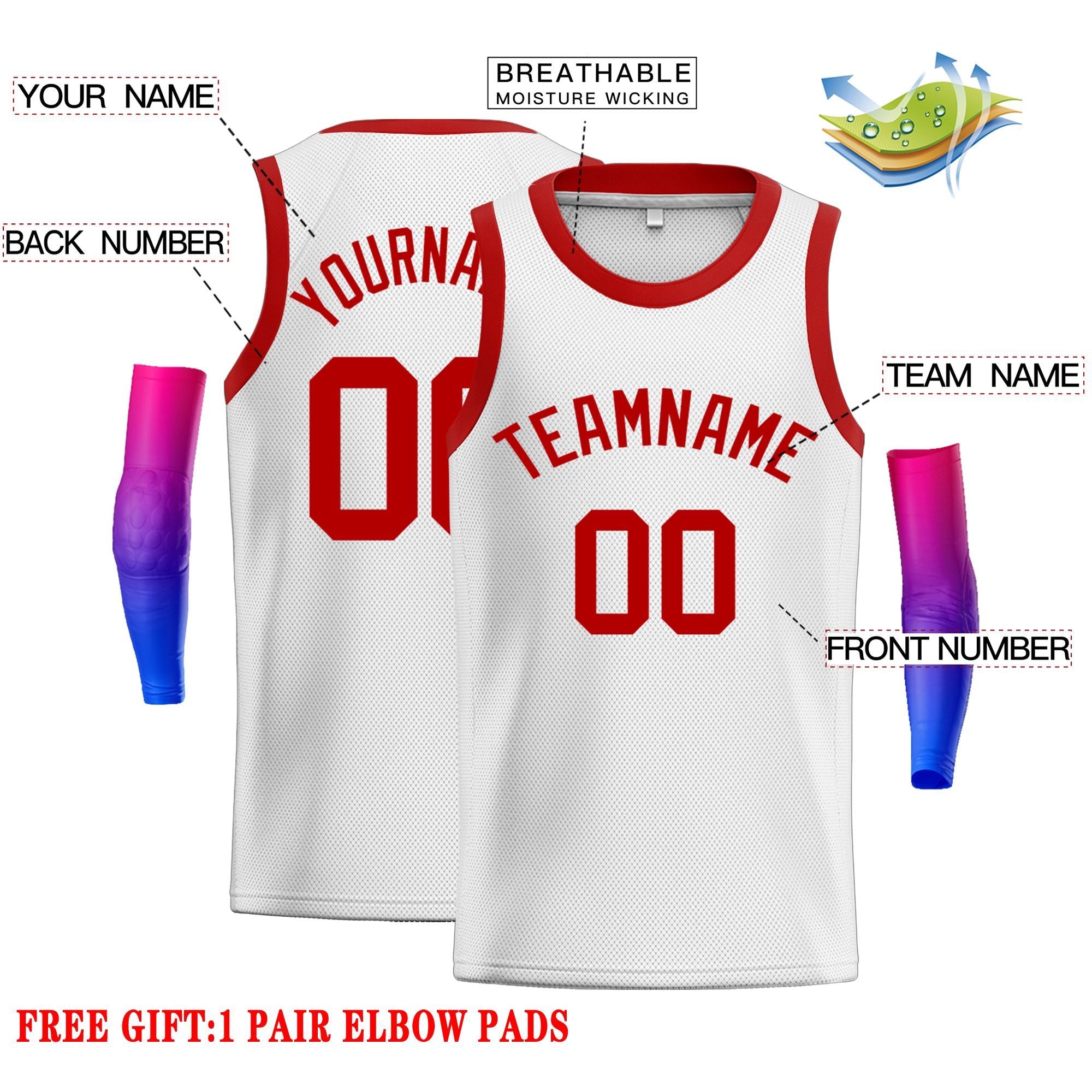 Custom Classic Tops Herren-Freizeit-Basketballtrikot