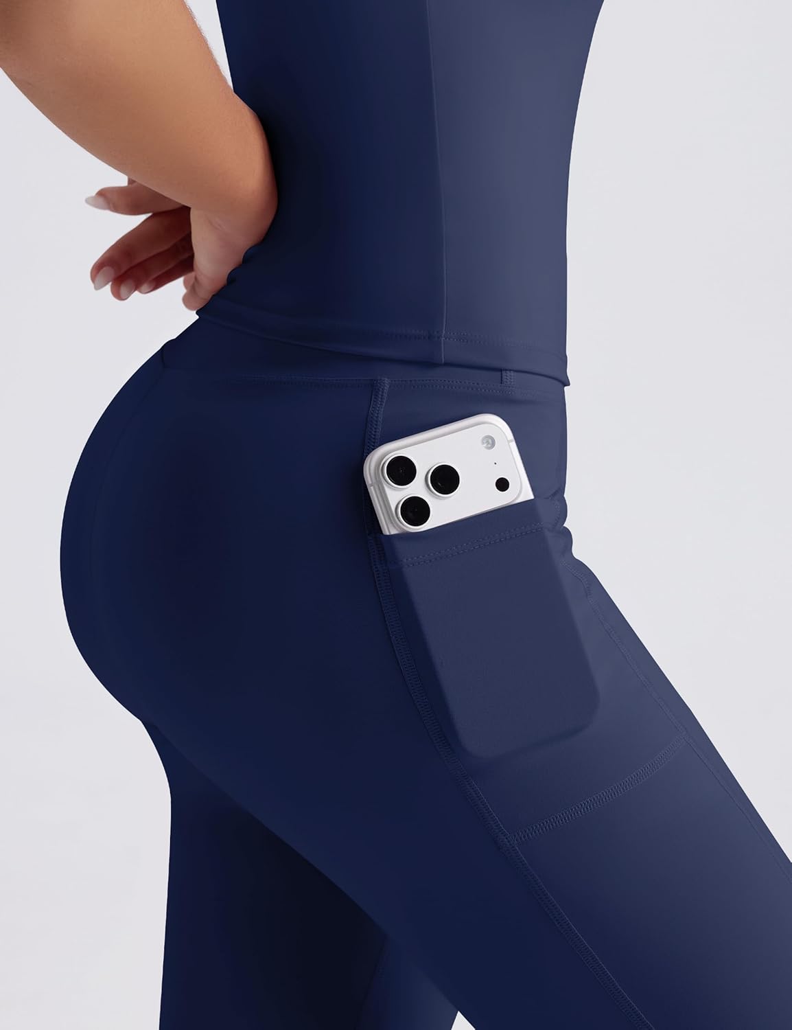 Women 2 Piece Workout Sets High Waisted Flare Leggings with Pockets Matching Cross Back Tank Top Contrast Trim
