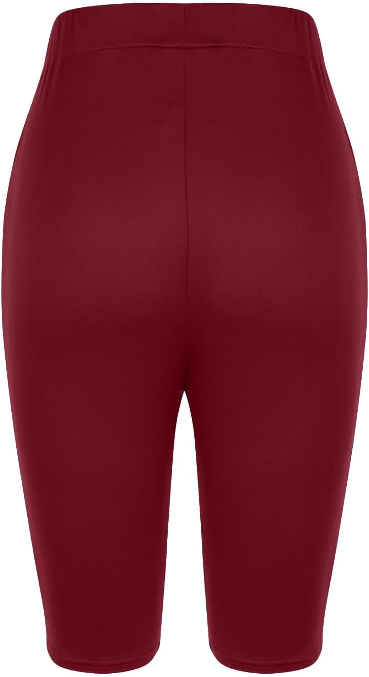 Biker Shorts Women's Tummy Control Yoga Leggings Seamless Workout Pants Stretchy Running Shorts Sporty Athletic Outfits