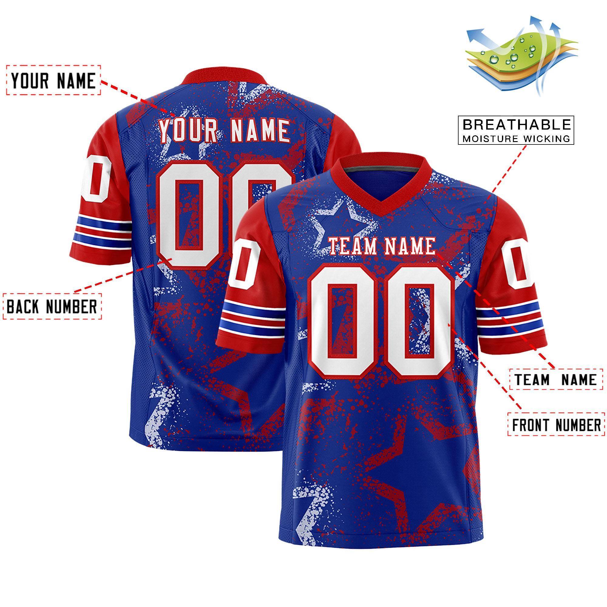 Benutzerdefiniertes Kelly Green-White personalisiertes Sternmuster-Design, authentisches Fußballtrikot