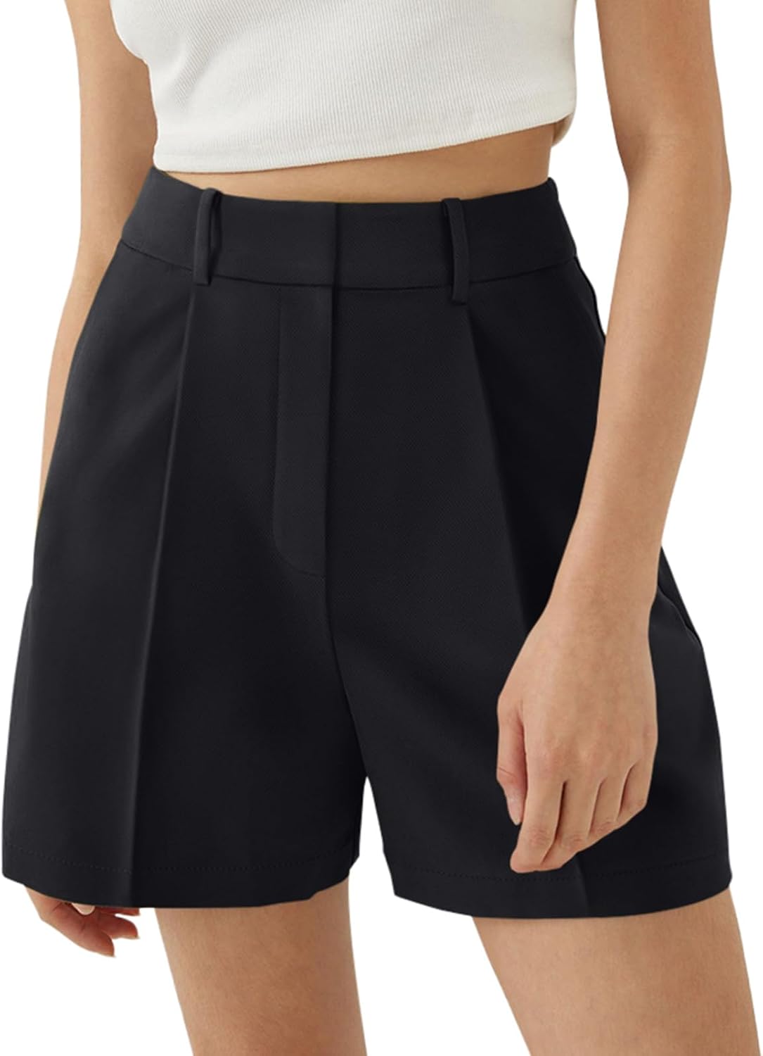 Women's High Waisted Pleated Dressy Shorts Women's High Waisted Pleated Dressy Shorts