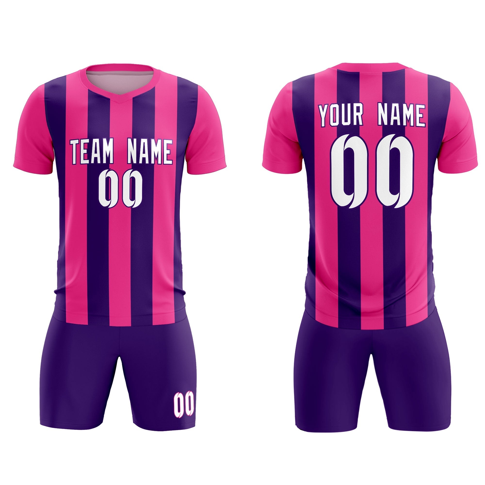 Benutzerdefinierte vertikale Streifen Casual Outdoor-Fußball-Sets-Trikot Benutzerdefinierte vertikale Streifen Casual Outdoor-Fußball-Sets-Trikot