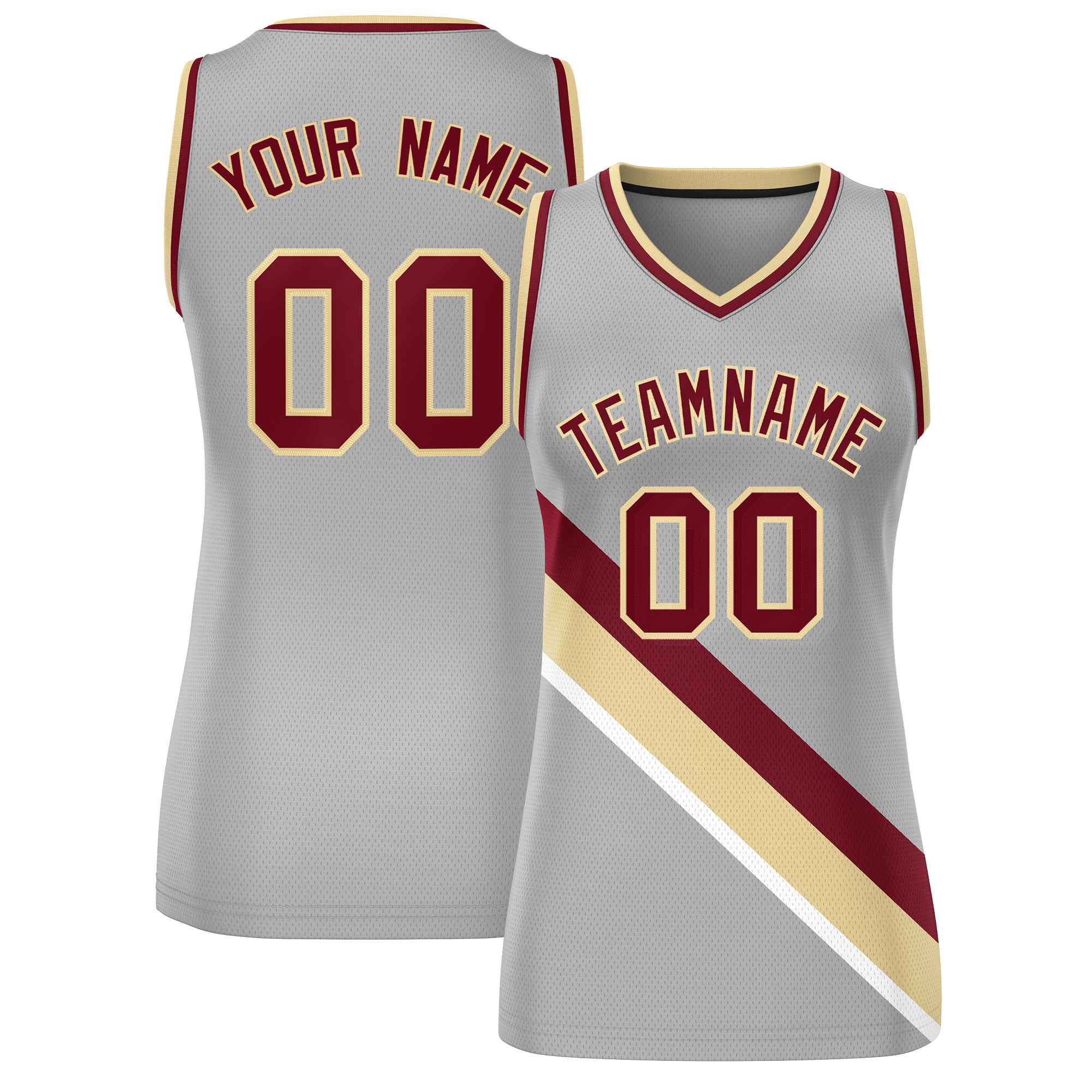 Benutzerdefiniertes dickes Slash Fashion Tops Mesh-Basketballtrikot für Frauen