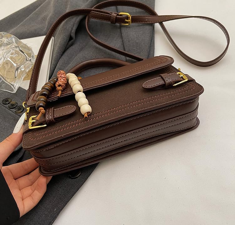 Women's Geometric Leather Doctor Bag Satchel