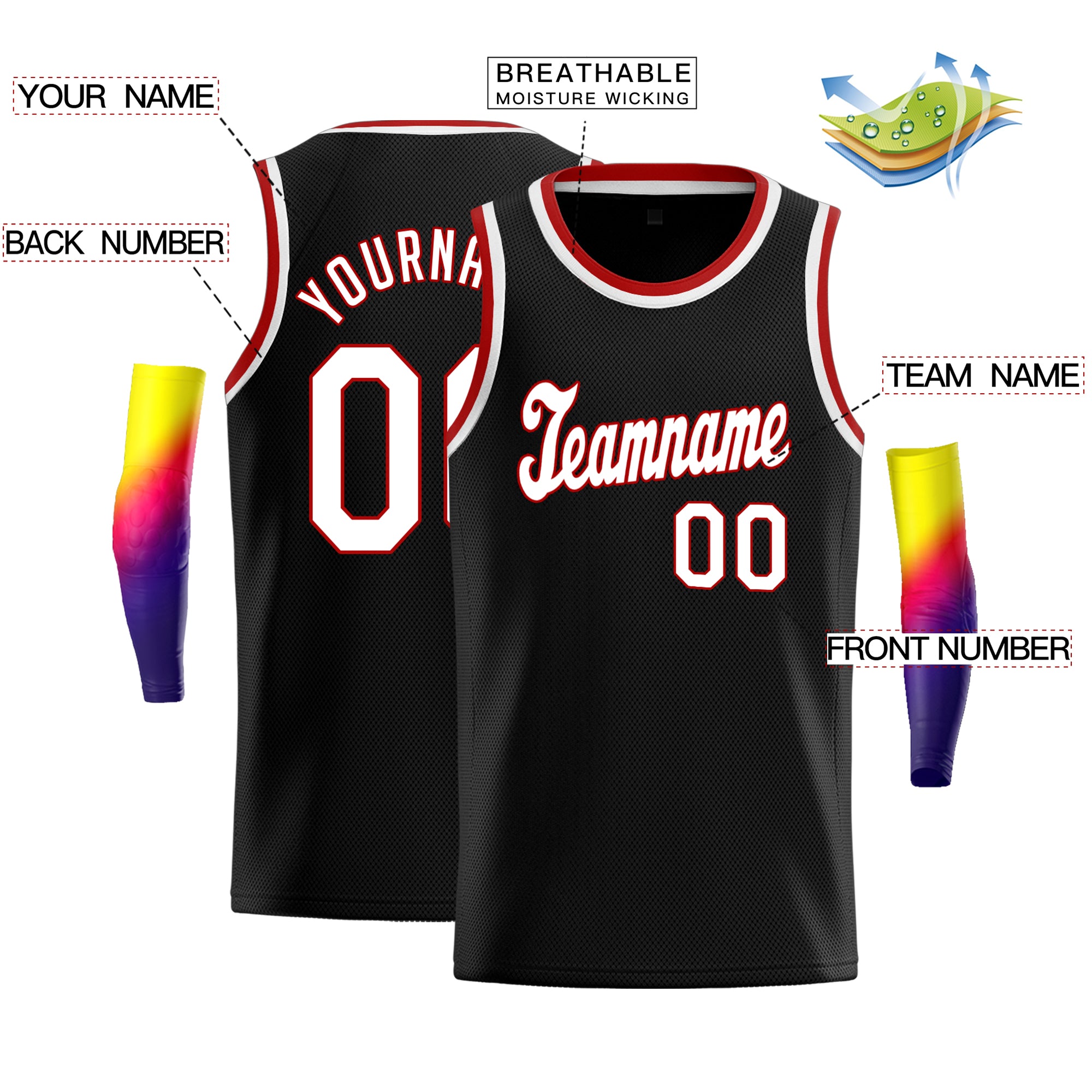 Custom Classic Tops Herren-Freizeit-Basketballtrikot