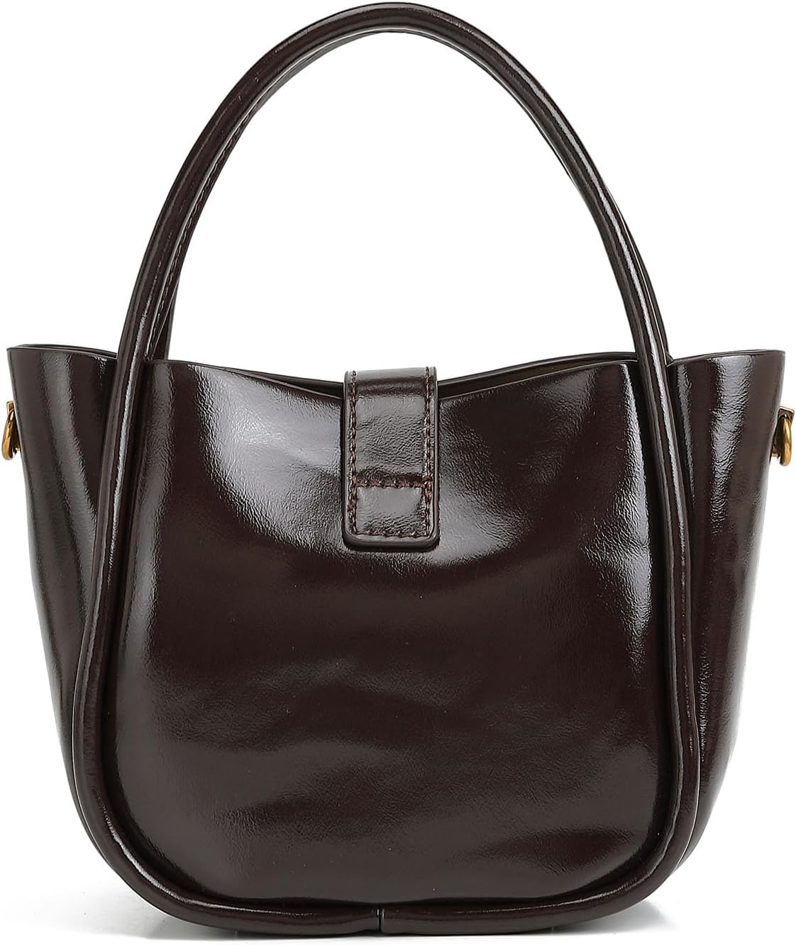 Women's Suede Patchwork Turn-Lock Hobo Handbag, Brown Women's Suede Patchwork Turn-Lock Hobo Handbag, Brown