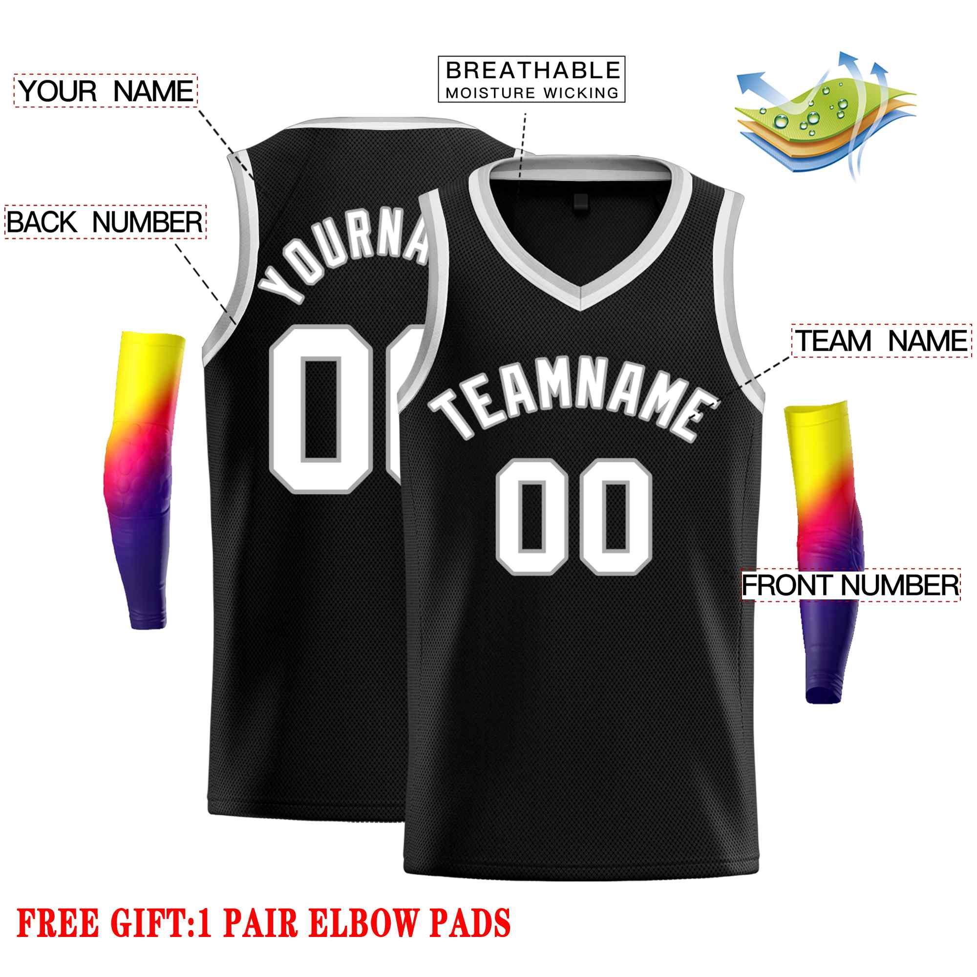 Custom Classic Tops Herren-Freizeit-Basketballtrikot