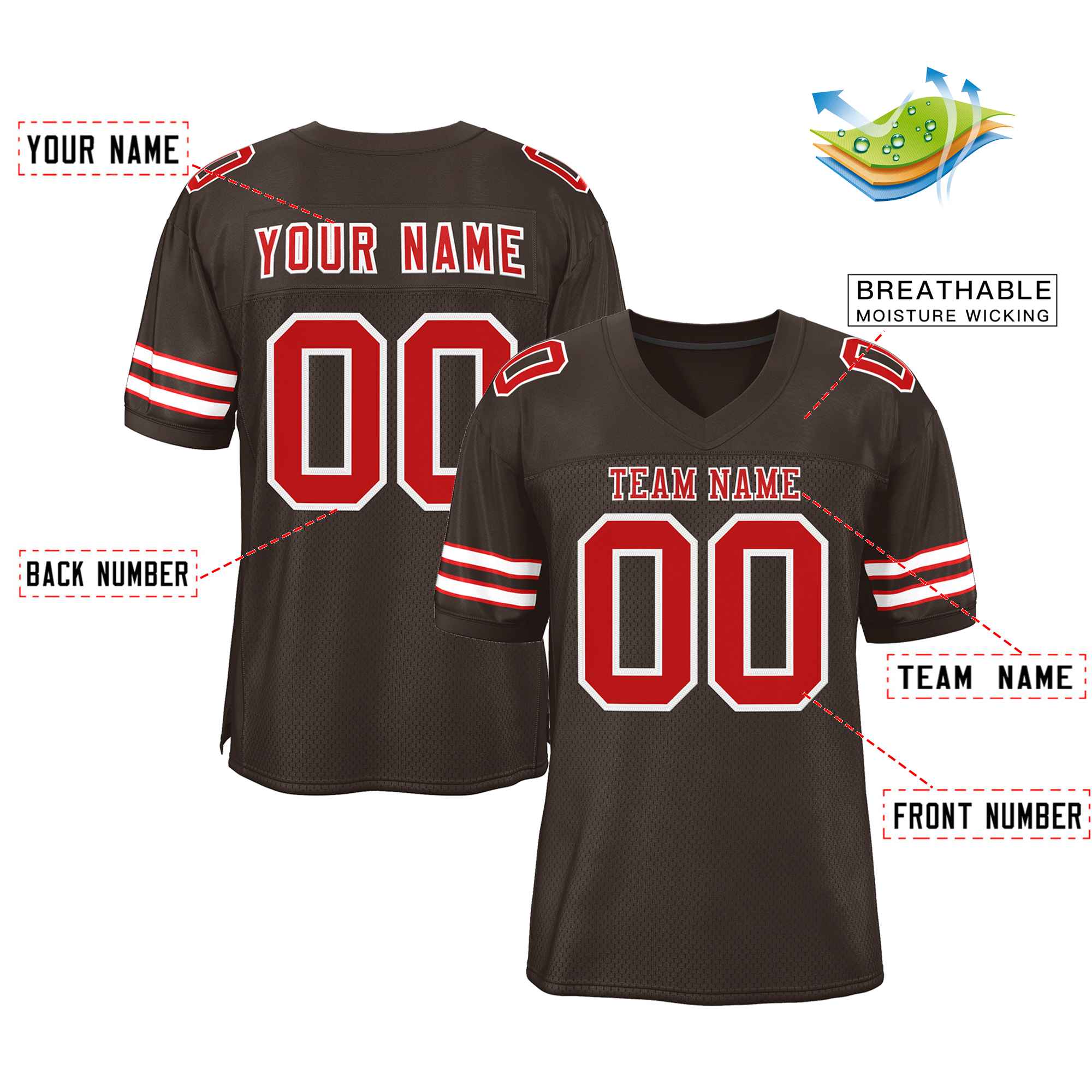 Maßgeschneidertes authentisches Fußballtrikot im klassischen Stil