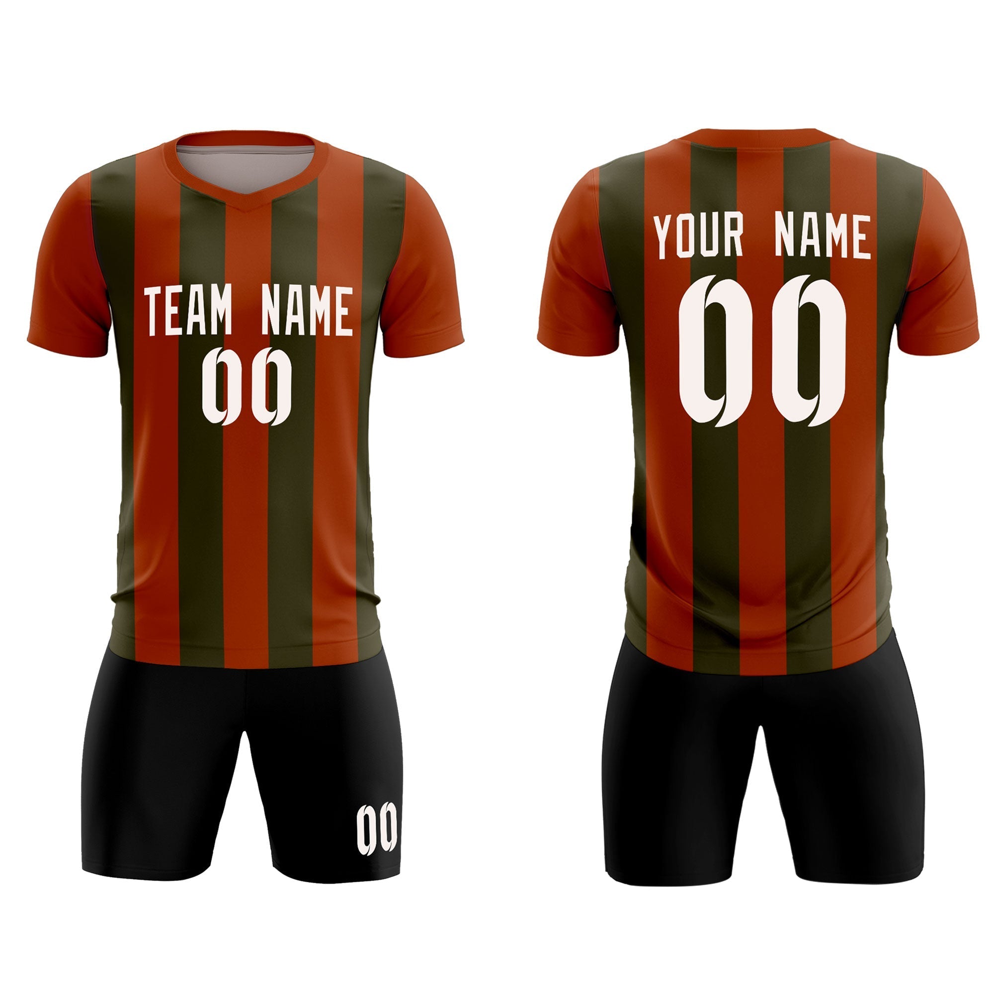 Benutzerdefinierte vertikale Streifen Casual Outdoor-Fußball-Sets-Trikot Benutzerdefinierte vertikale Streifen Casual Outdoor-Fußball-Sets-Trikot