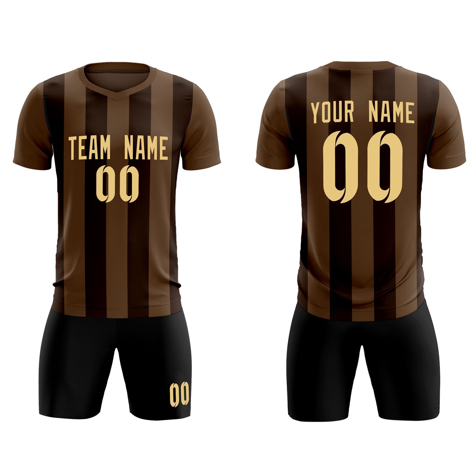 Benutzerdefinierte vertikale Streifen Casual Outdoor-Fußball-Sets-Trikot Benutzerdefinierte vertikale Streifen Casual Outdoor-Fußball-Sets-Trikot