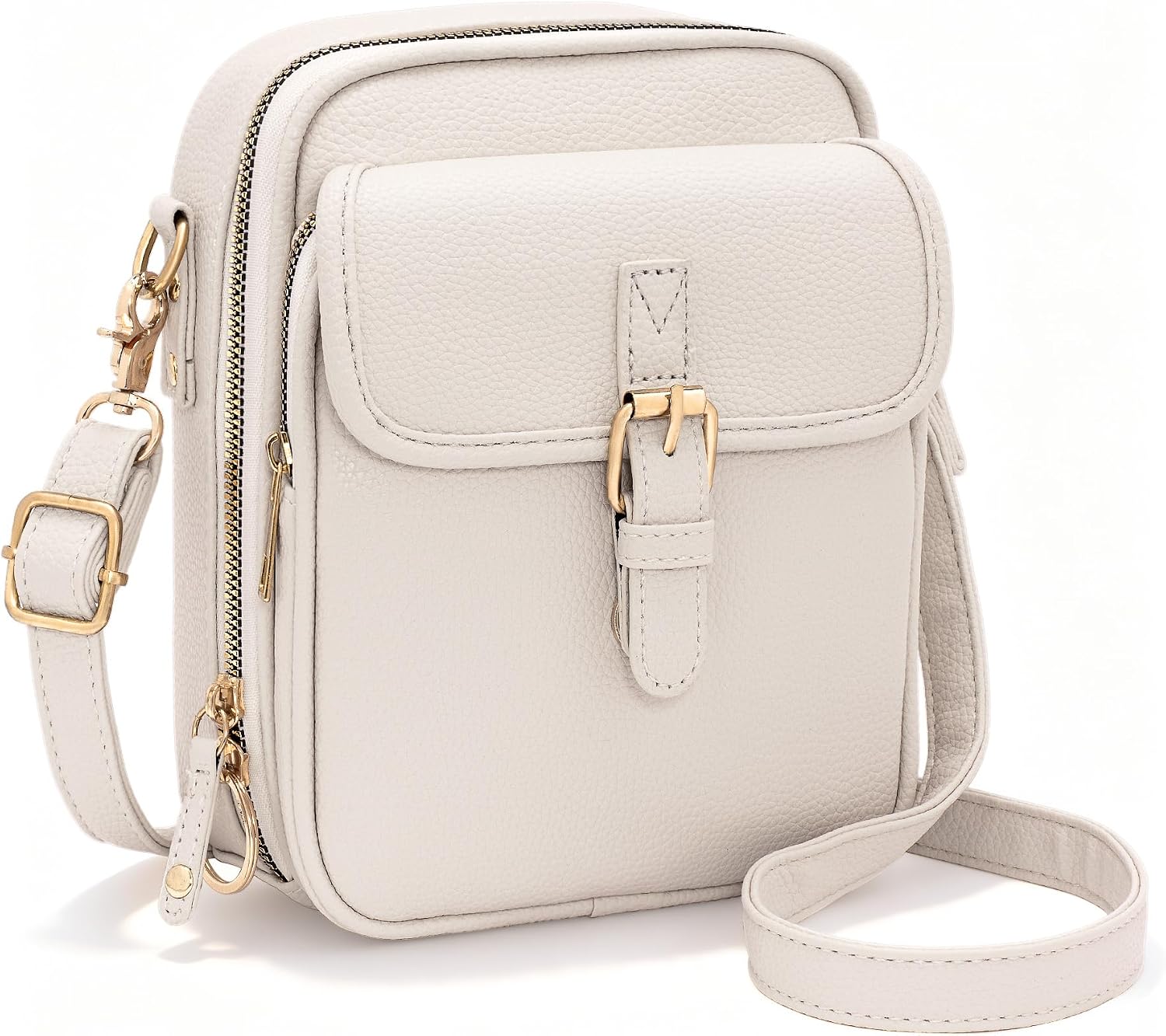 Women's Pebbled PU Leather Crossbody Phone Bag
