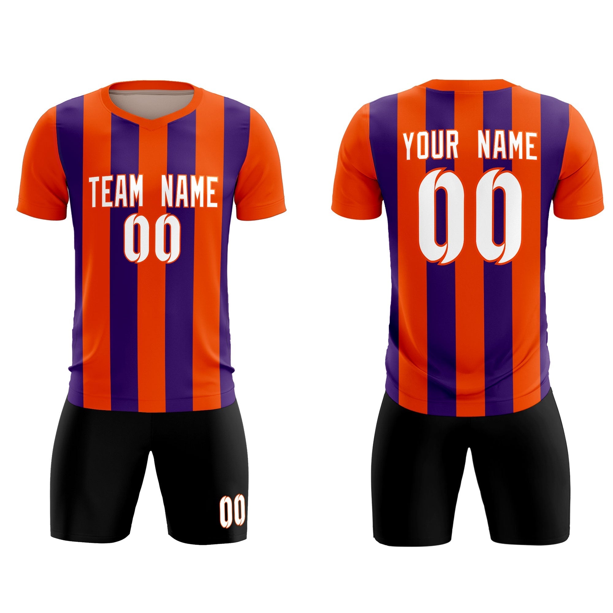 Benutzerdefinierte vertikale Streifen Casual Outdoor-Fußball-Sets-Trikot Benutzerdefinierte vertikale Streifen Casual Outdoor-Fußball-Sets-Trikot