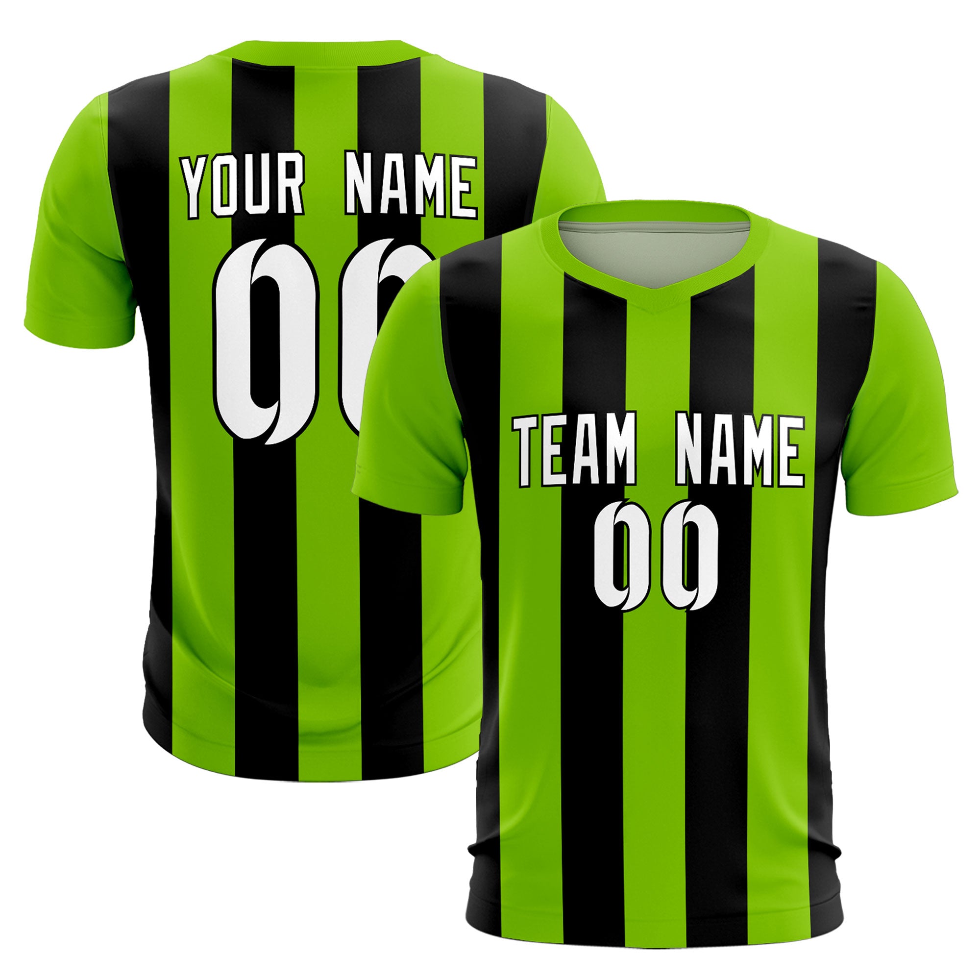 Benutzerdefinierte vertikale Streifen Casual Outdoor-Fußball-Sets-Trikot Benutzerdefinierte vertikale Streifen Casual Outdoor-Fußball-Sets-Trikot
