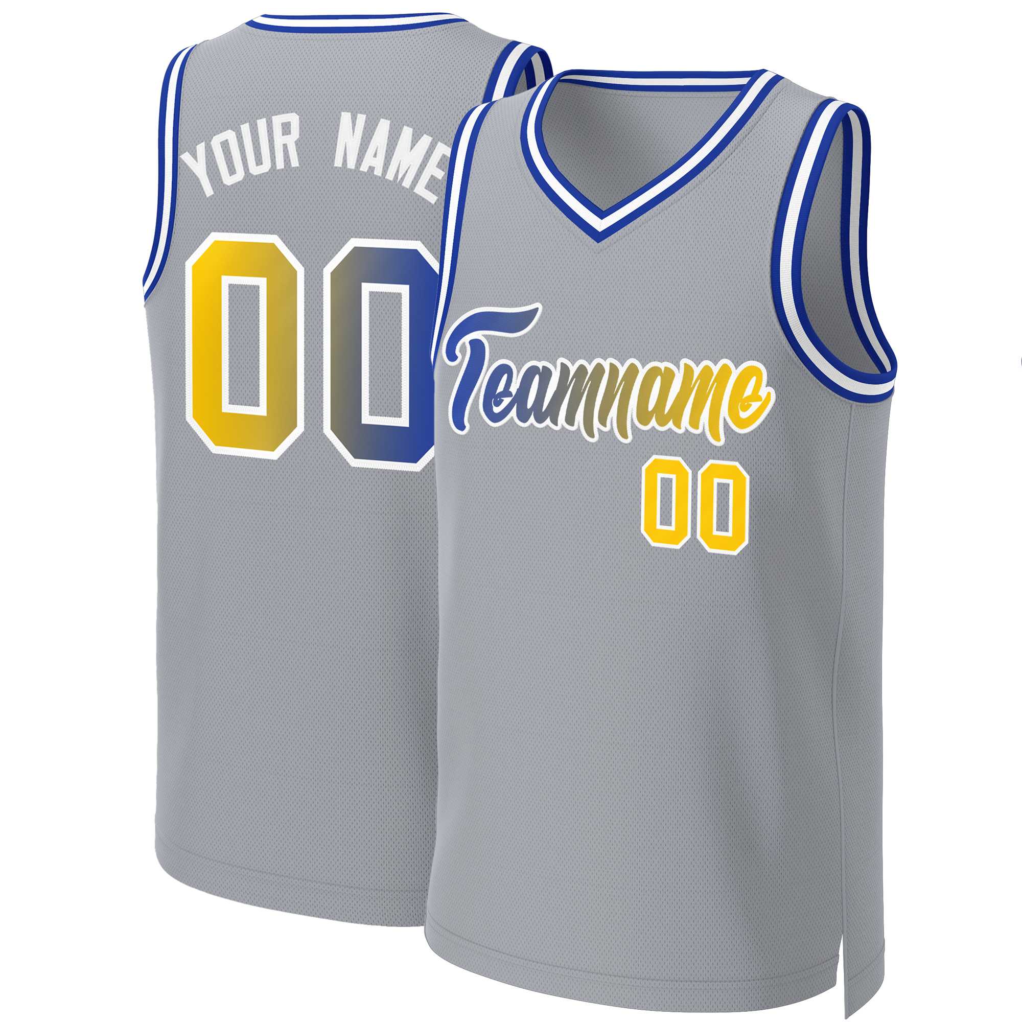 Benutzerdefiniertes Basketballtrikot mit klassischem Farbverlauf und modischen Oberteilen