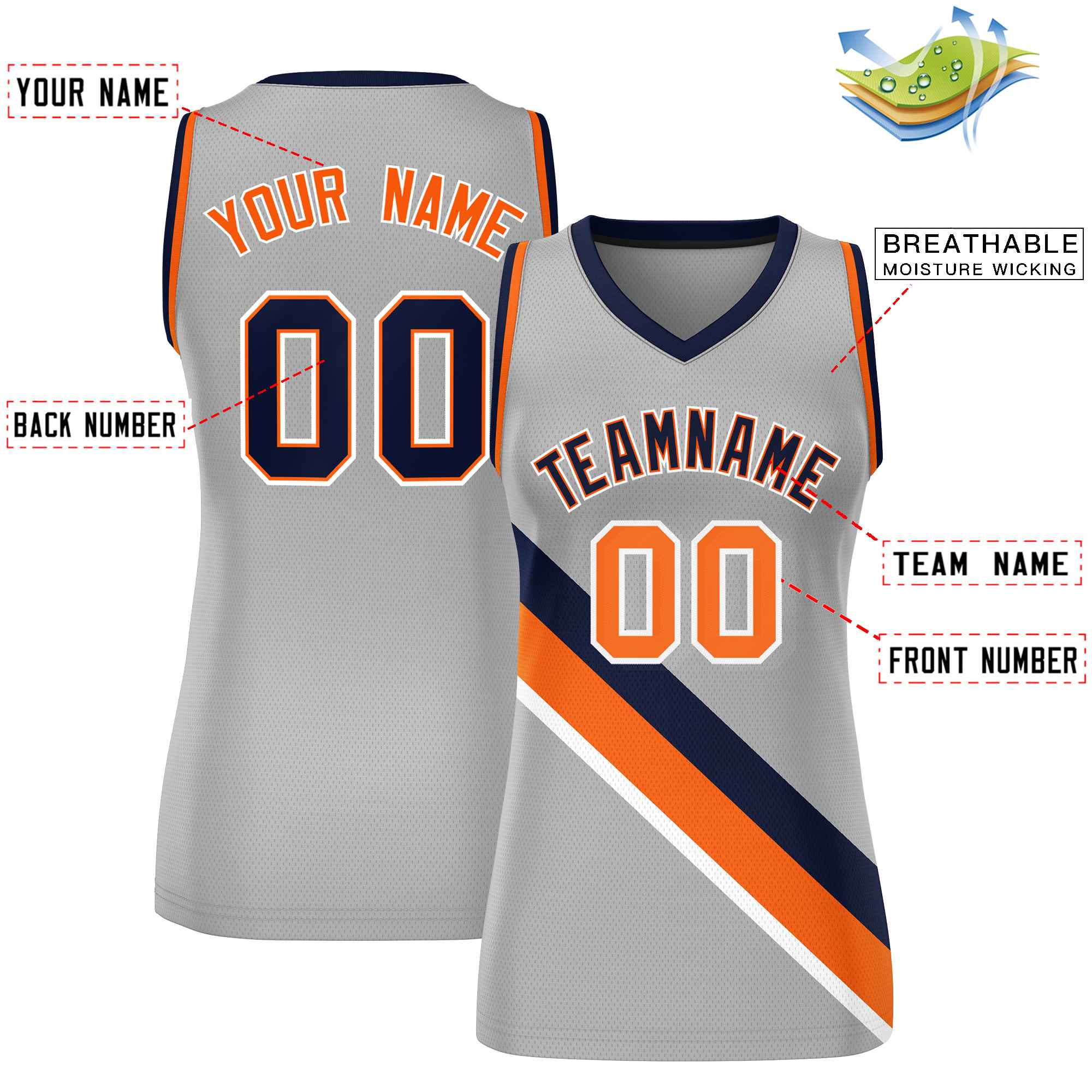 Benutzerdefiniertes dickes Slash Fashion Tops Mesh-Basketballtrikot für Frauen