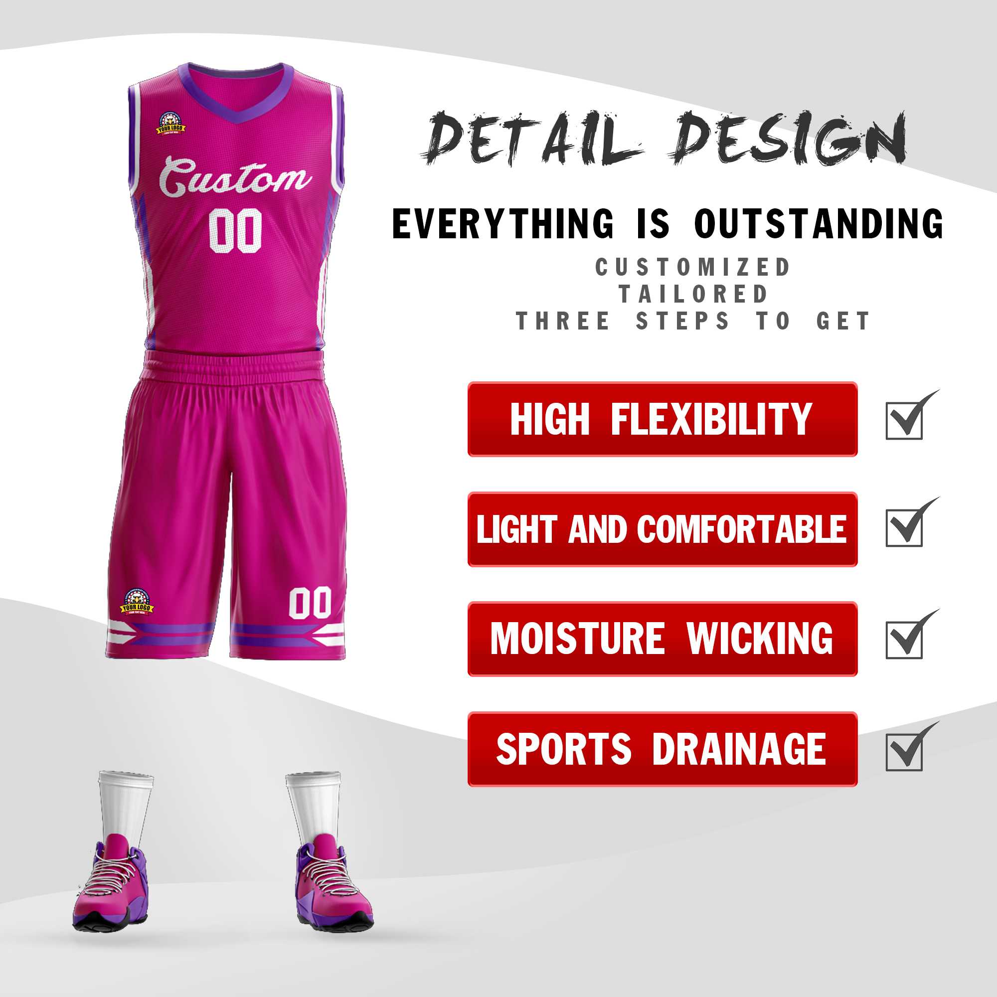 Custom Classic Sets Mesh-Basketballtrikot Custom Classic Sets Mesh-Basketballtrikot