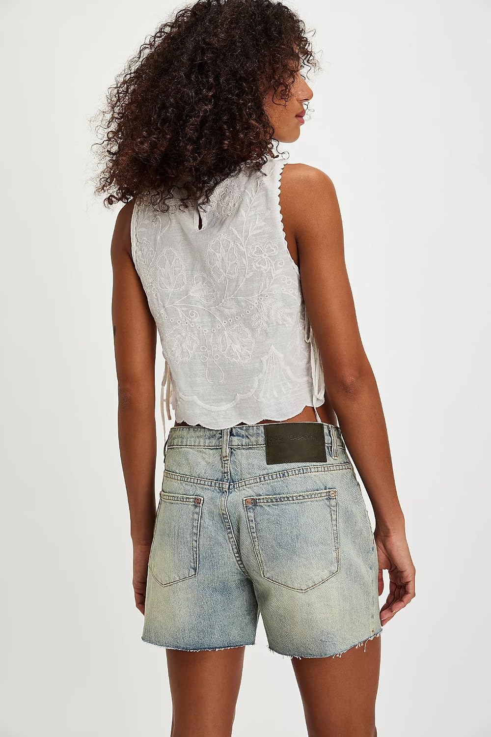 Women Side Tie Tank Top Y2k Floral Embroidery Crop Vest Sleeveless Flower Embroidered Babydoll Blouse Women Side Tie Tank Top Y2k Floral Embroidery Crop Vest Sleeveless Flower Embroidered Babydoll Blouse