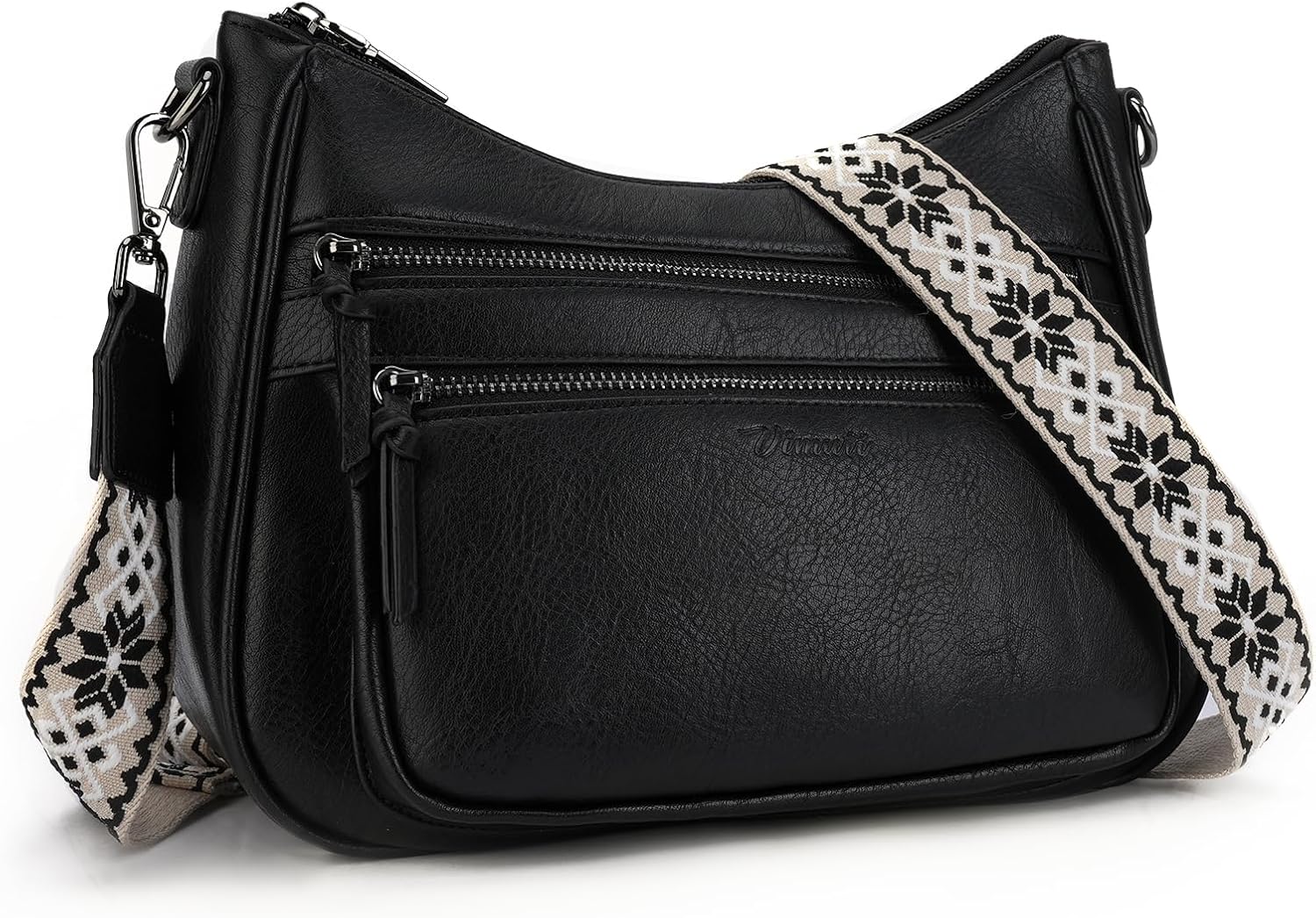 Women's PU Leather Multi-Pocket Hobo Crossbody Bag