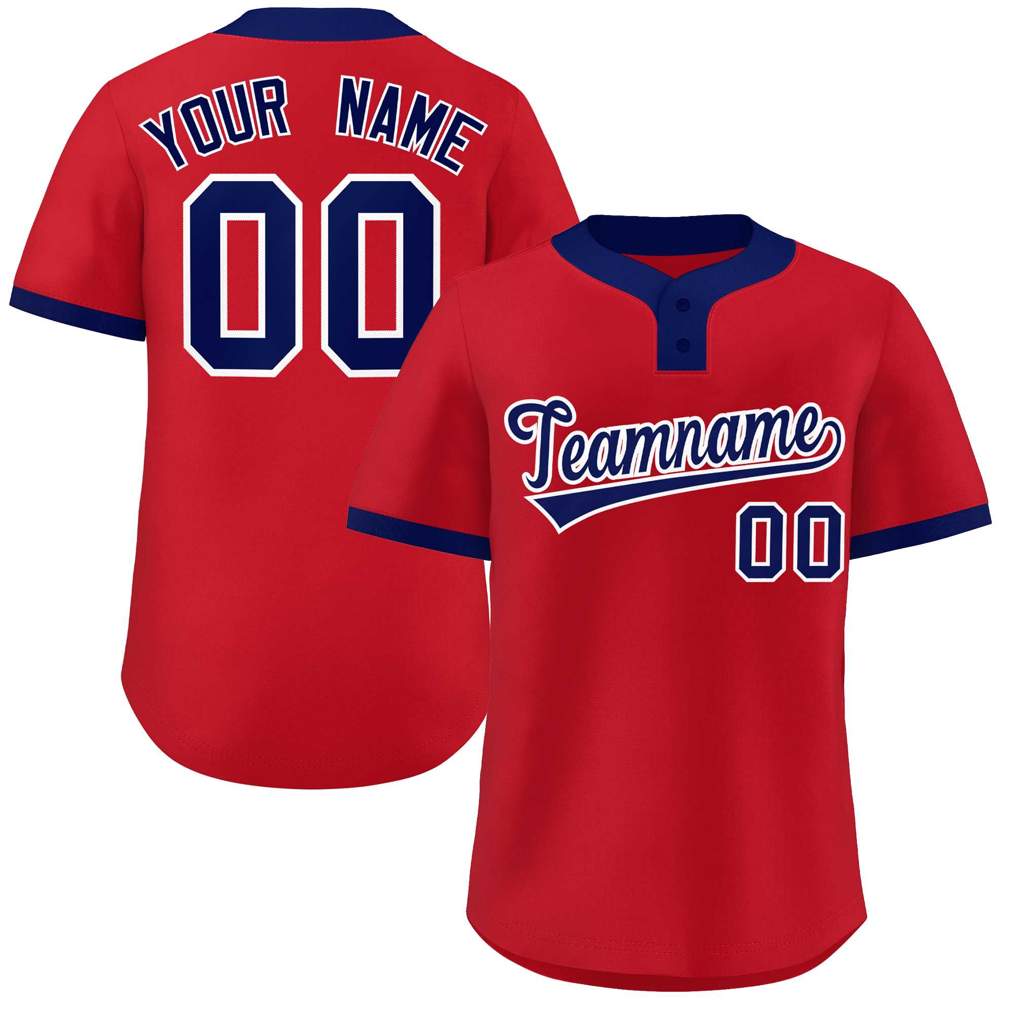 Custom Classic Style Authentic Two-Button Softball Jersey