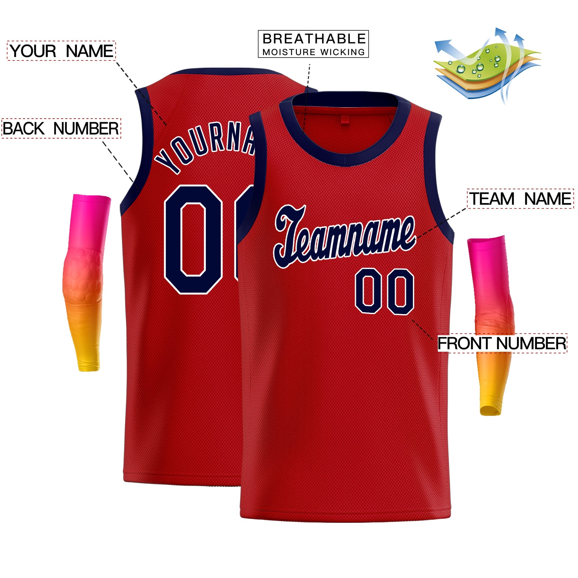 Custom Classic Tops Herren-Freizeit-Basketballtrikot