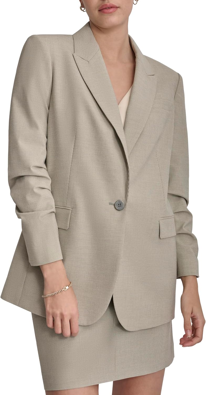 Women's Single Button Longline Blazer Sage Green