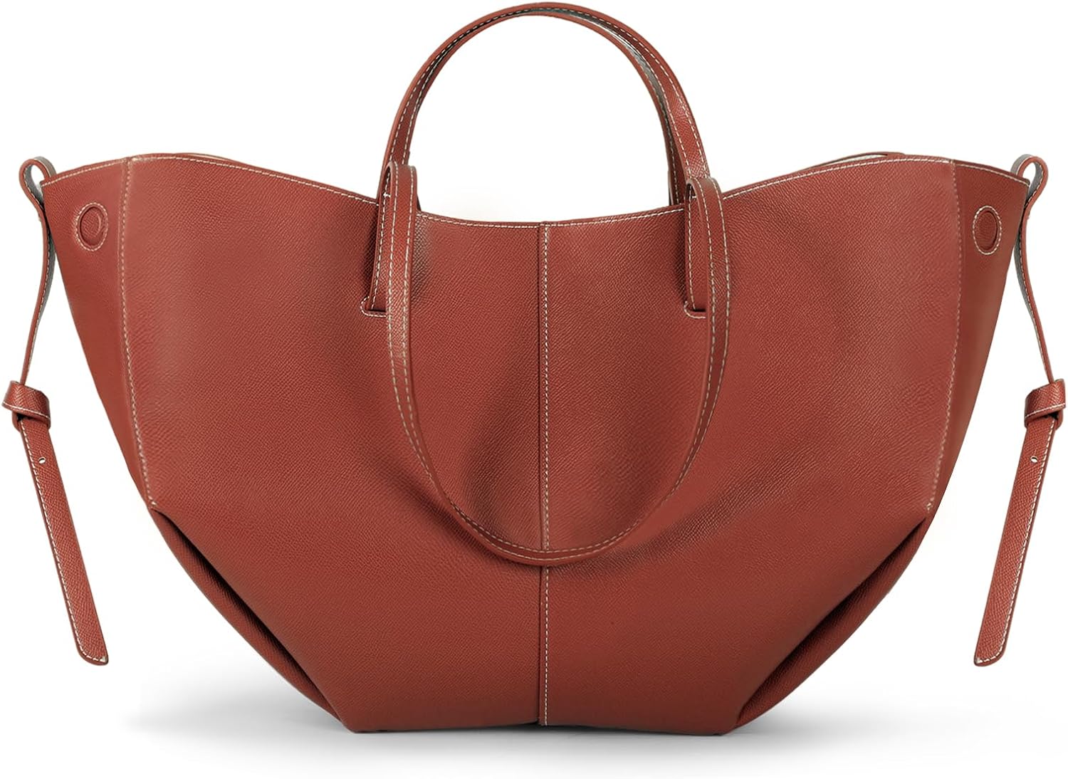 Women's Microfiber Wing Tote Bag Rust Red