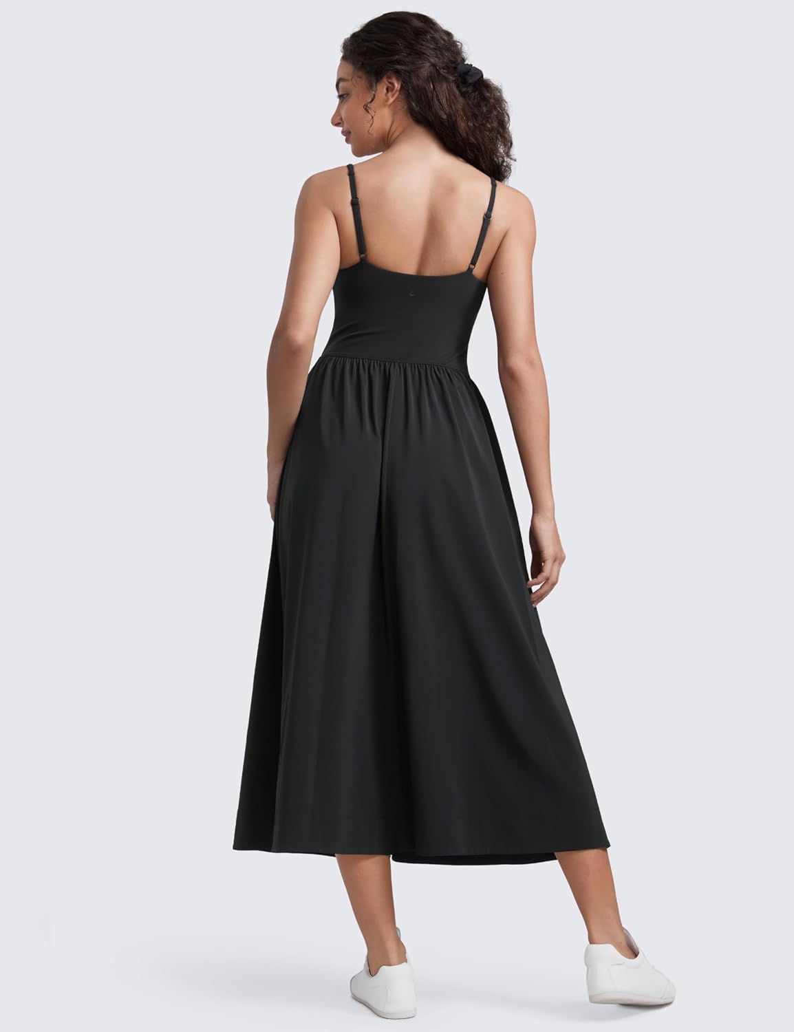 Women's Scoop Neck Maxi Dress Flowy Black with Pockets Women's Scoop Neck Maxi Dress Flowy Black with Pockets