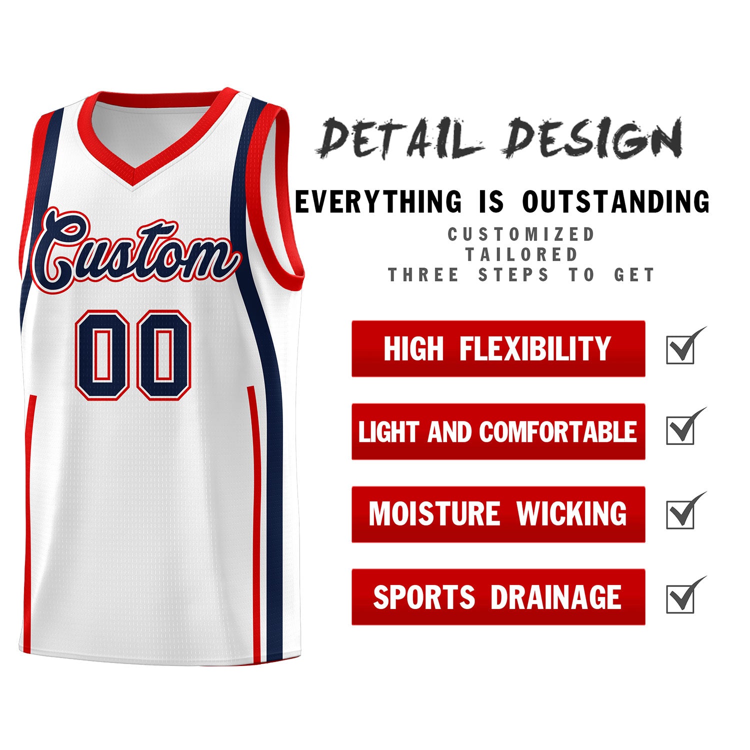 Benutzerdefinierte Basketball-Kits mit Bandmuster