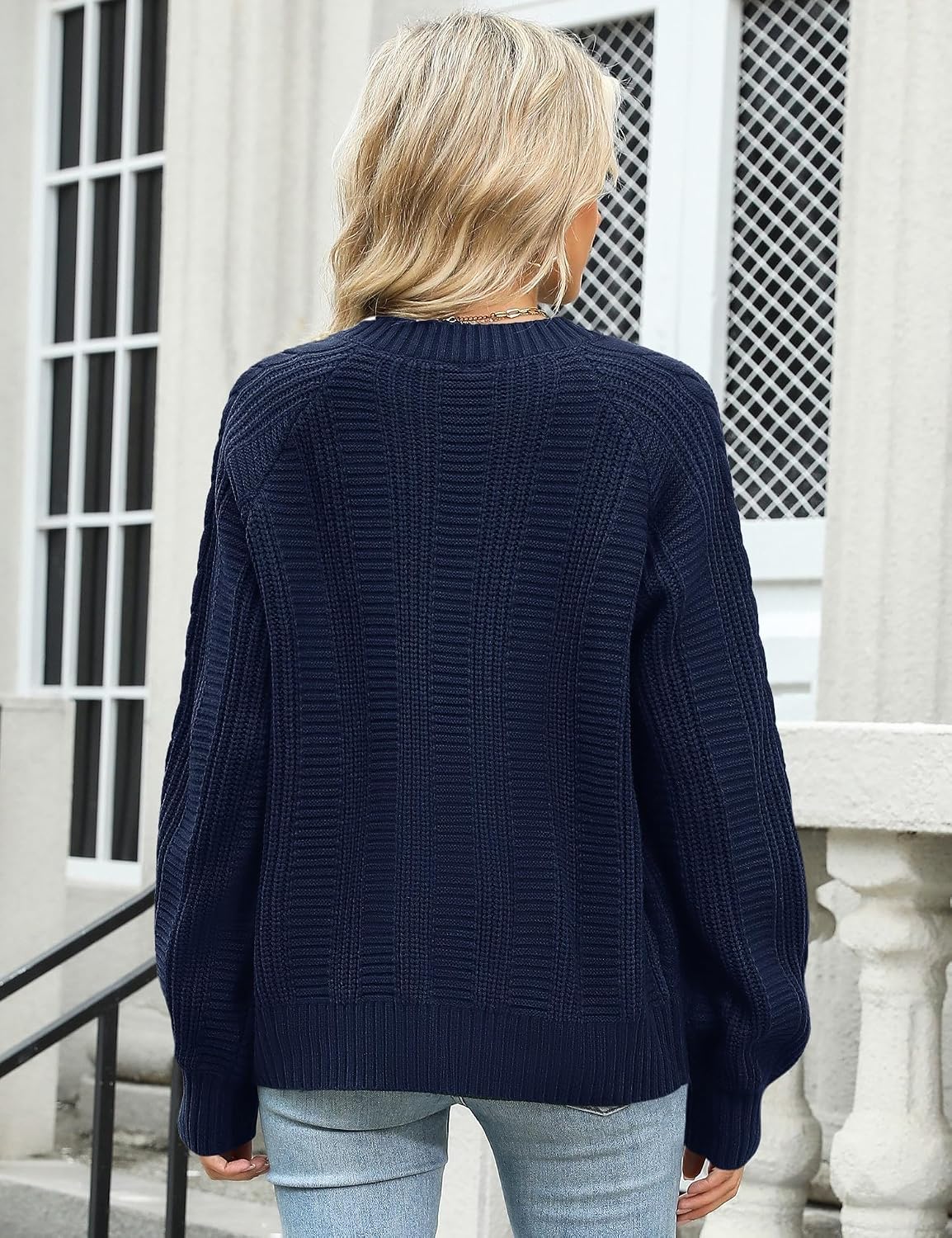 Women's Cable Knit Cardigan Open Front Sweater Casual Long Sleeve Button Coats Outerwear