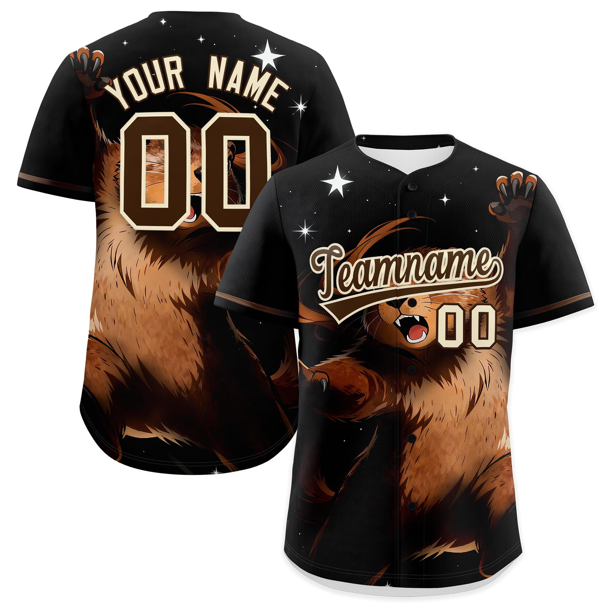 Benutzerdefinierte Tierserien-Personalisierung Graffiti-Muster-Baseball-Trikot