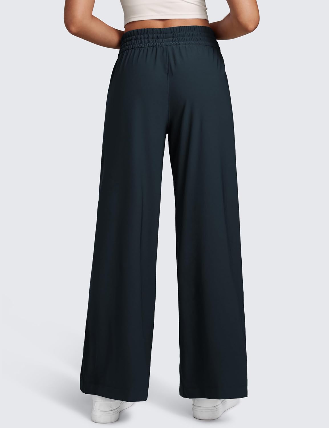 Women's High Waist Wide Leg Flowy Pants with Pockets
