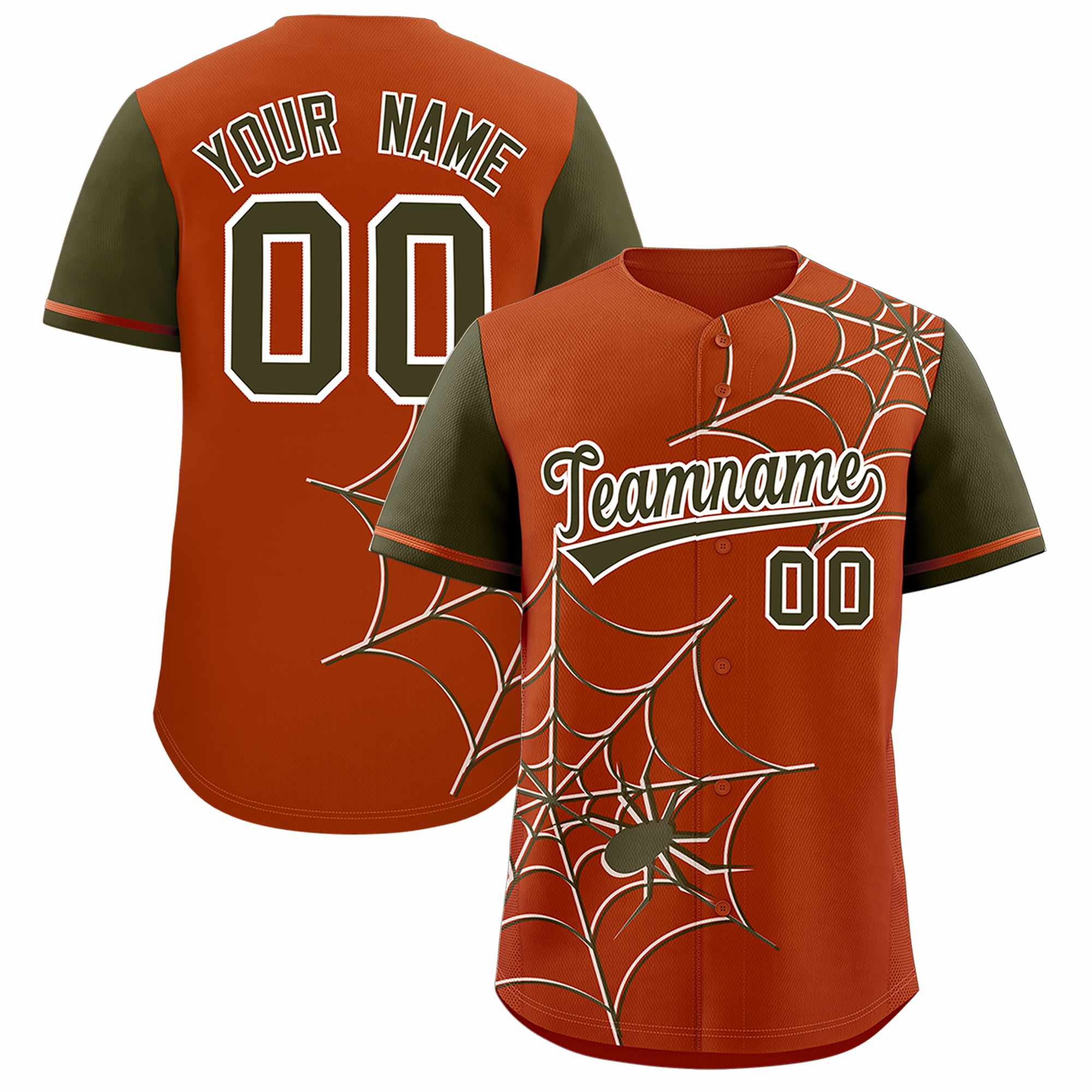 Benutzerdefiniertes Spinnennetz-Muster, Raglanärmel, authentisches Baseball-Trikot