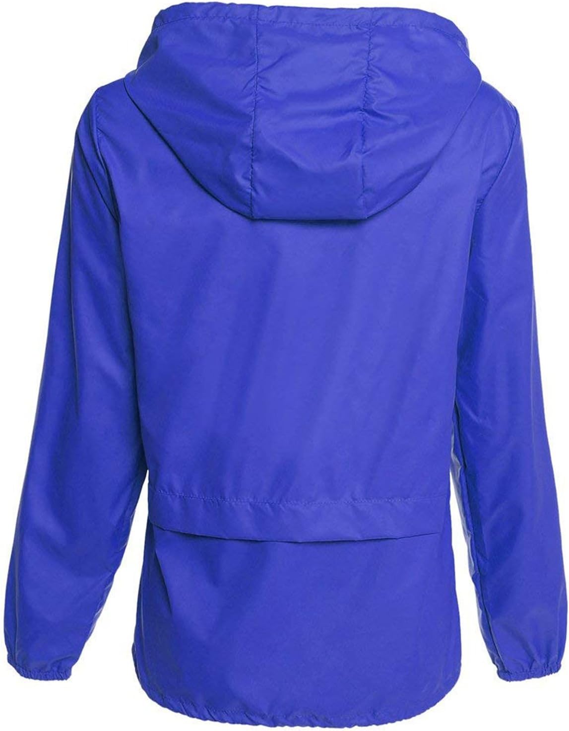 Women's Packable Hooded Rain Jacket Waterproof Royal Blue