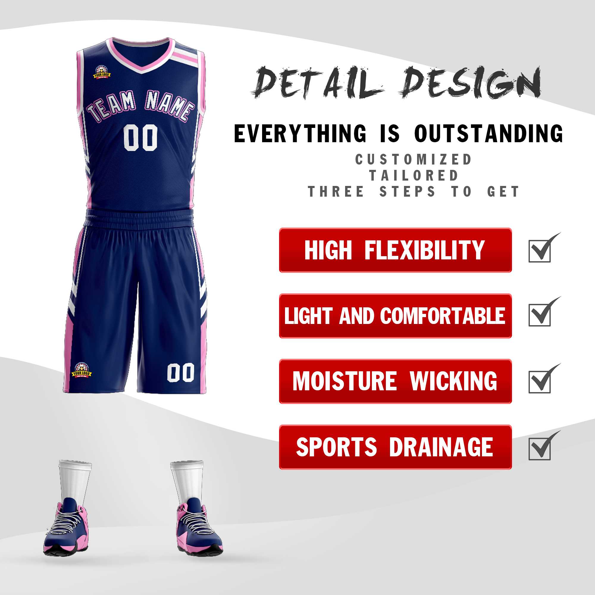 Custom Classic Sets Mesh-Basketballtrikot Custom Classic Sets Mesh-Basketballtrikot