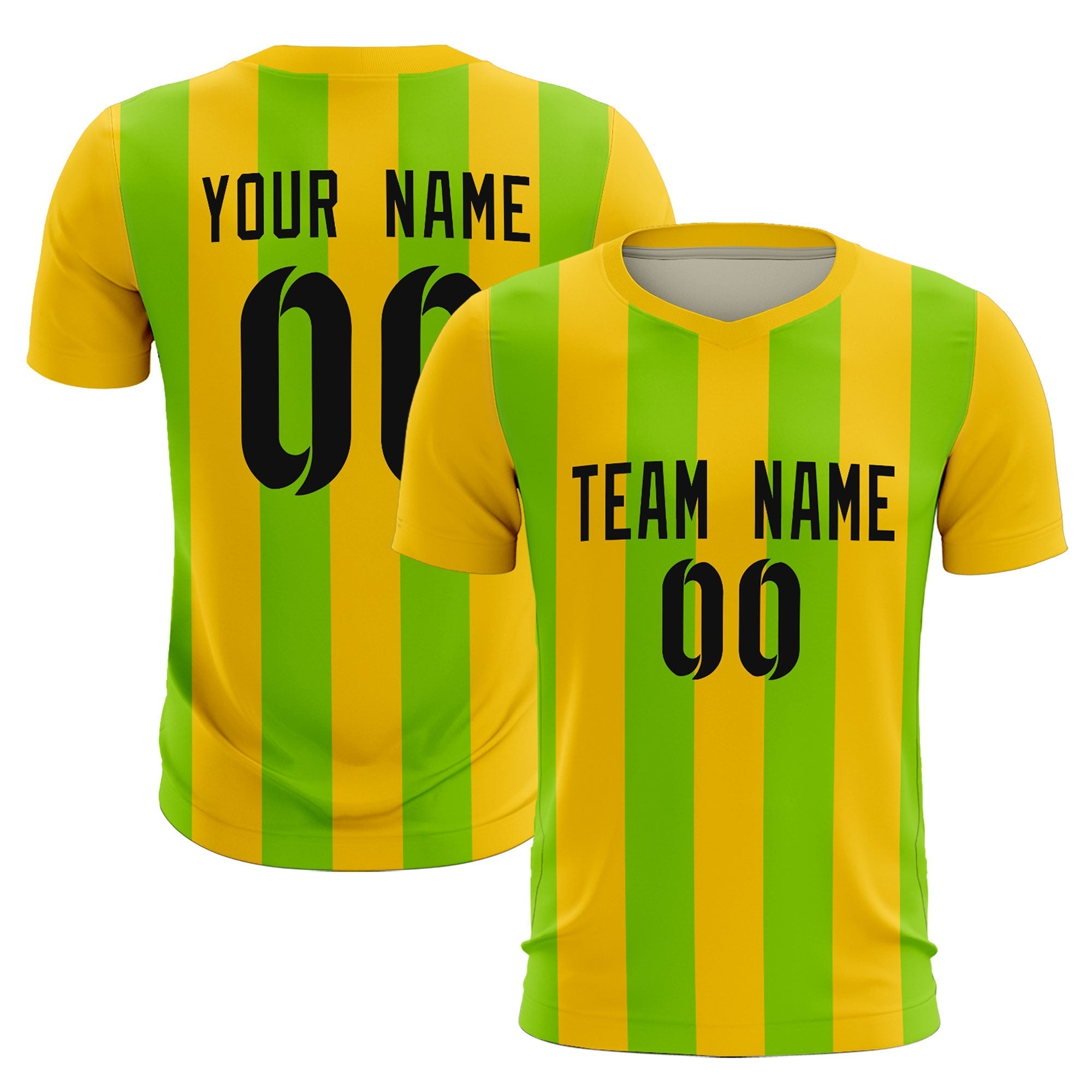 Benutzerdefinierte vertikale Streifen Casual Outdoor-Fußball-Sets-Trikot Benutzerdefinierte vertikale Streifen Casual Outdoor-Fußball-Sets-Trikot
