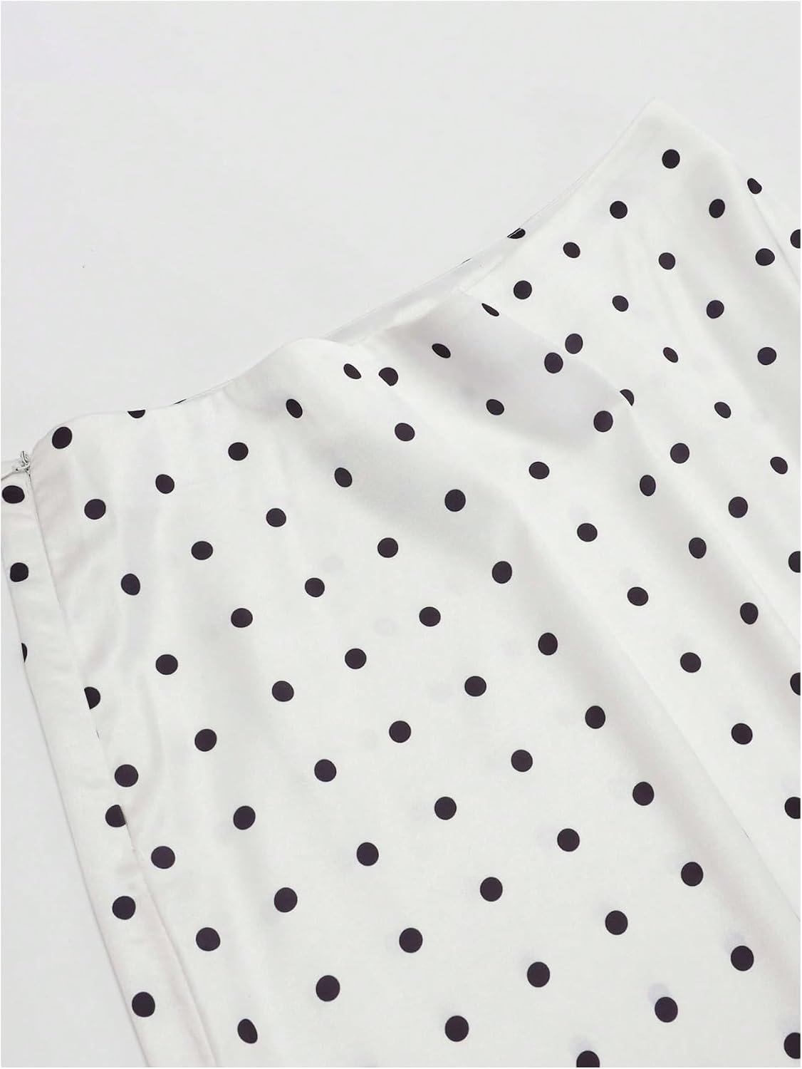 Women's Polka Dot Lace Hem Midi Skirt A-Line Women's Polka Dot Lace Hem Midi Skirt A-Line