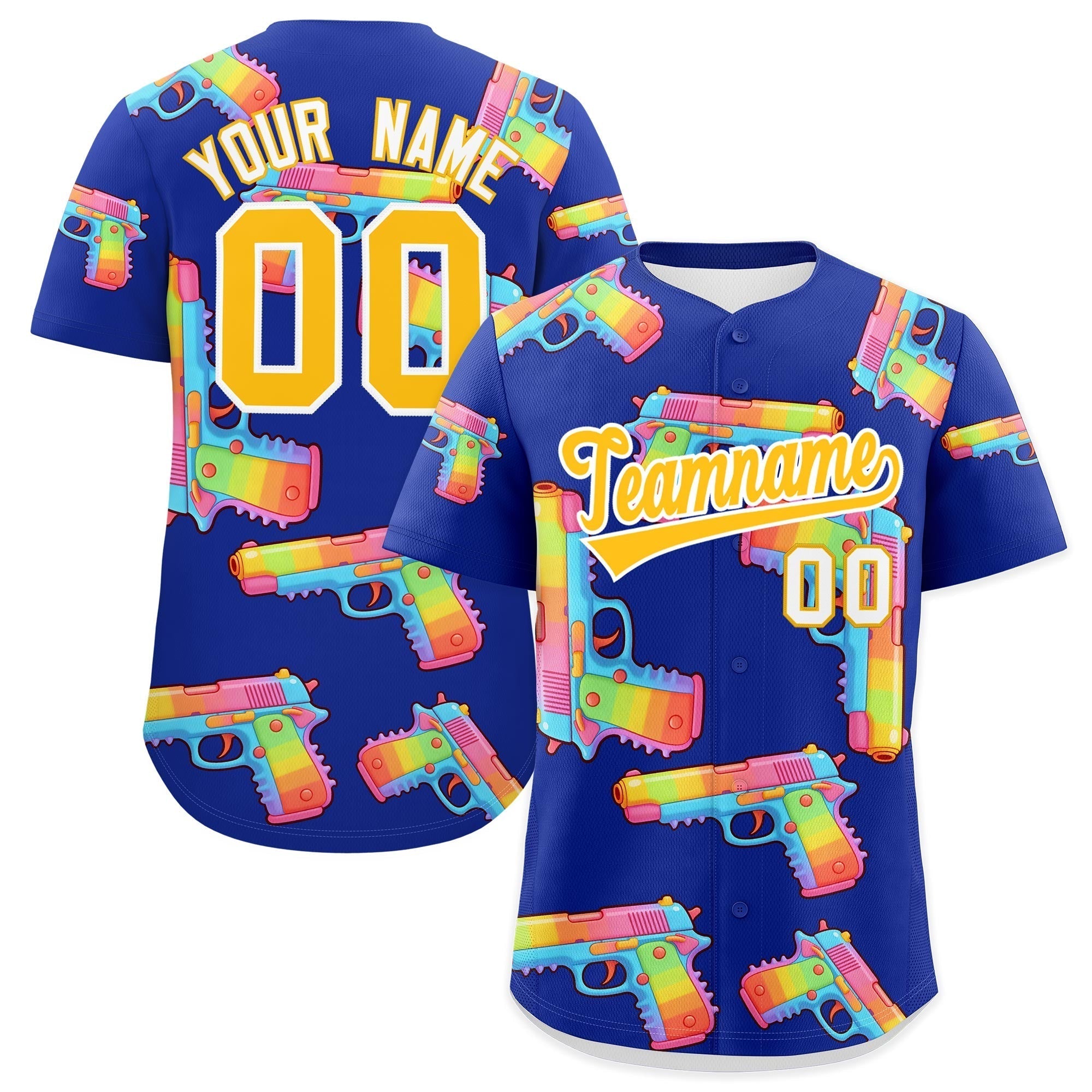 Individuelles, mit Zucker überzogenes, leichtes Baseball-Trikot mit Feuerkraft-Graffiti-Muster