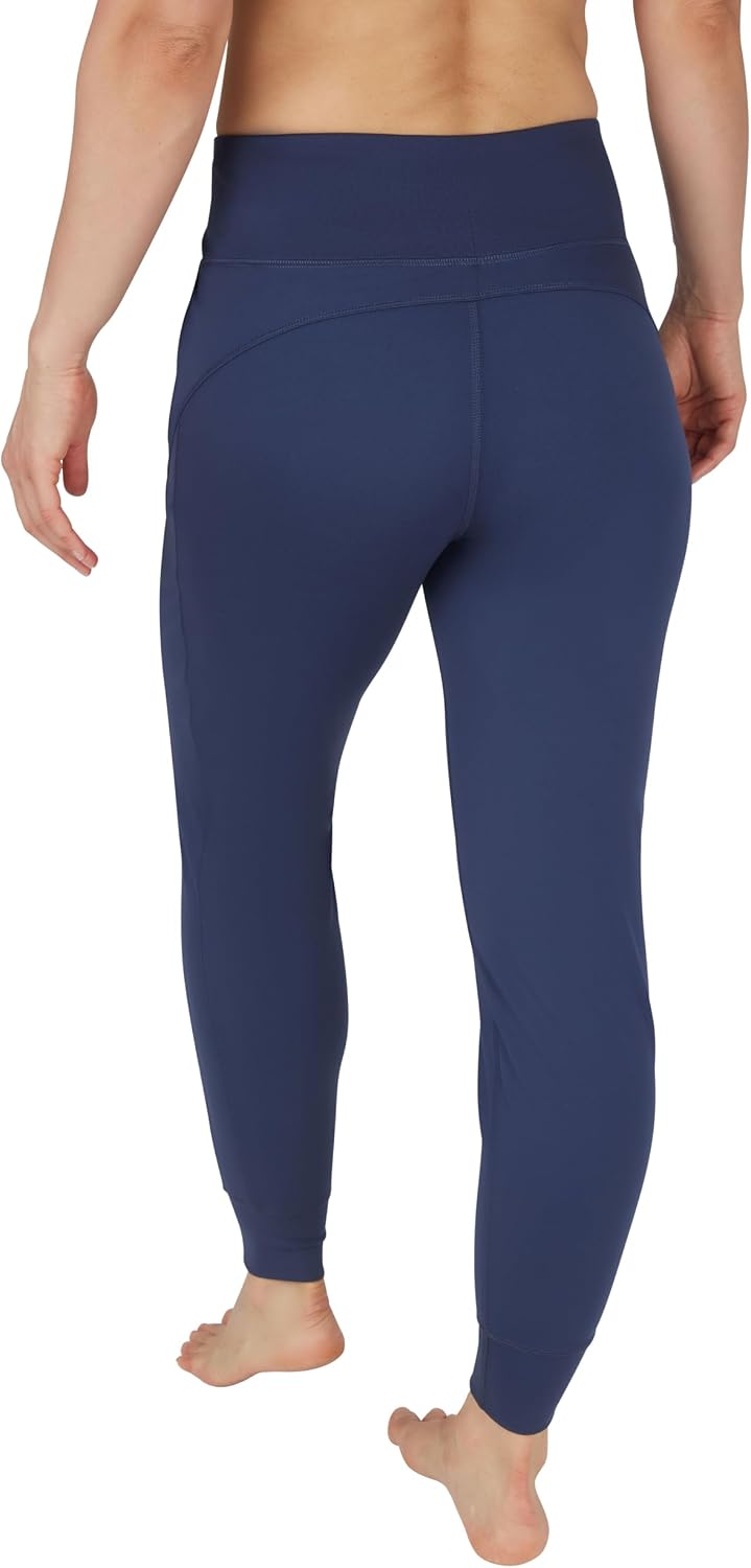 Women's High Waisted Joggers with Zipper Pockets Navy