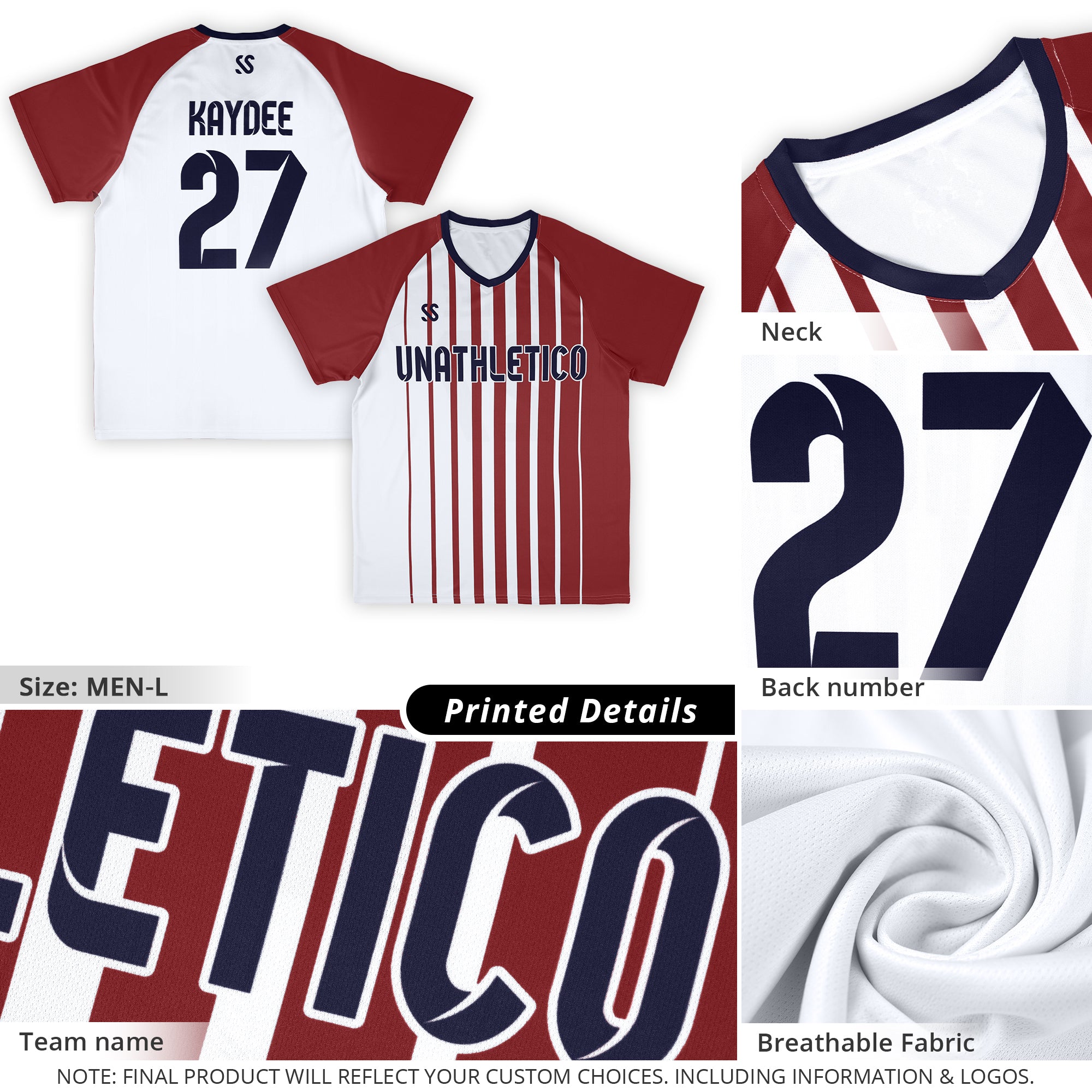 Benutzerdefinierte Freizeitdruck-Sportbekleidung-Fußball-Sets-Trikot Benutzerdefinierte Freizeitdruck-Sportbekleidung-Fußball-Sets-Trikot