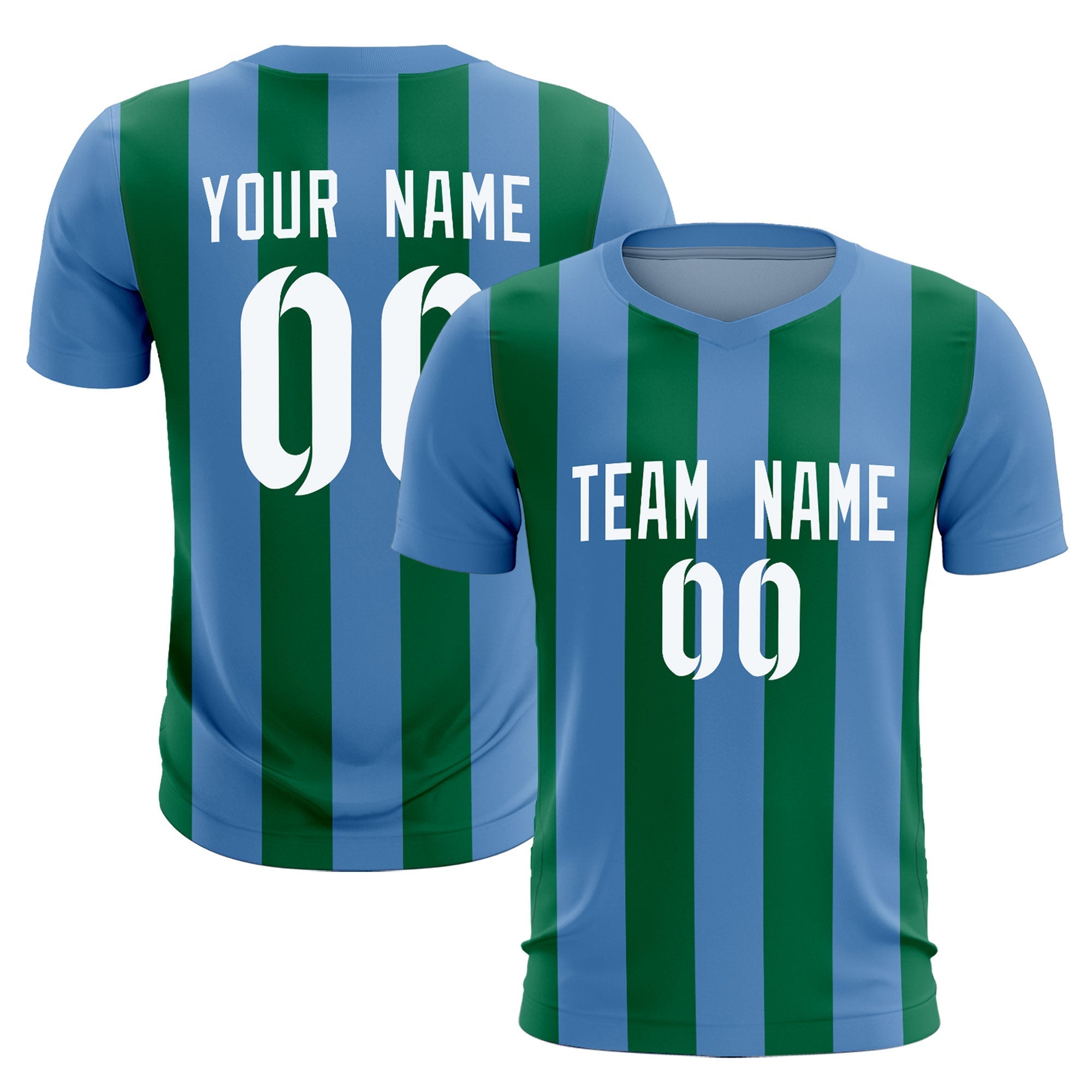 Benutzerdefinierte vertikale Streifen Casual Outdoor-Fußball-Sets-Trikot Benutzerdefinierte vertikale Streifen Casual Outdoor-Fußball-Sets-Trikot