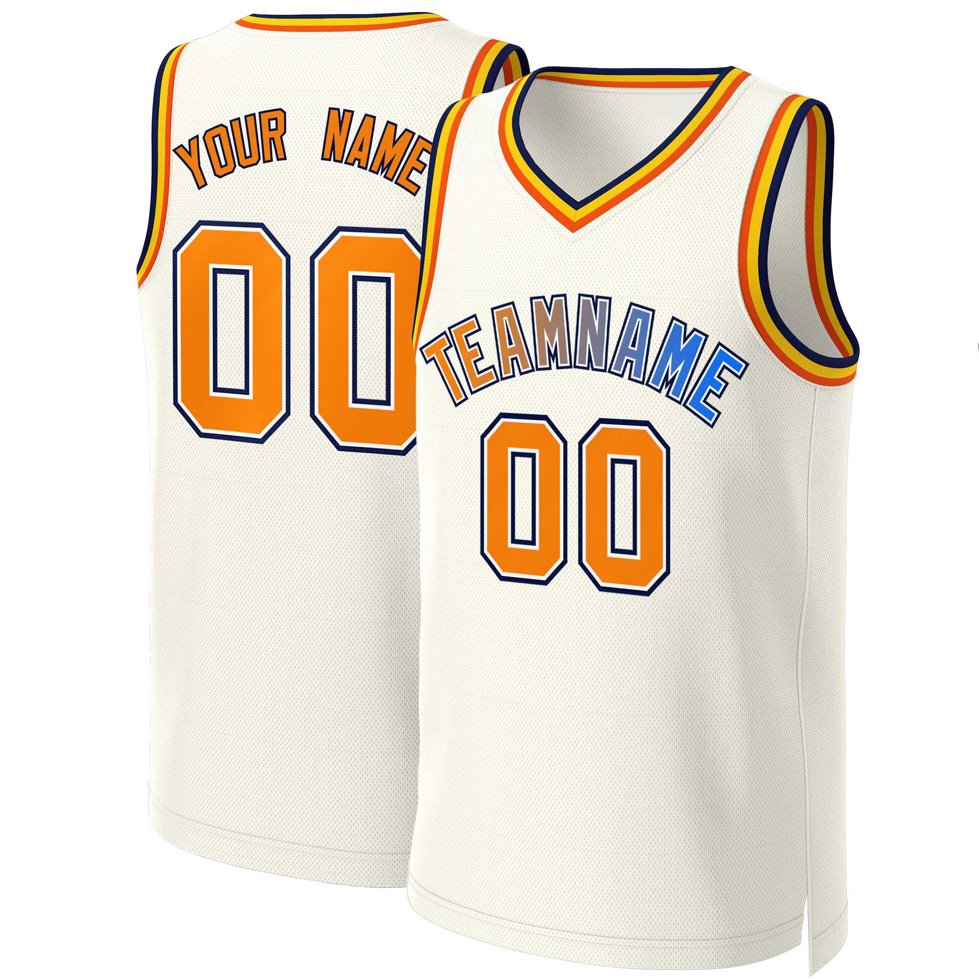 Benutzerdefiniertes Basketballtrikot mit klassischem Farbverlauf und modischen Oberteilen