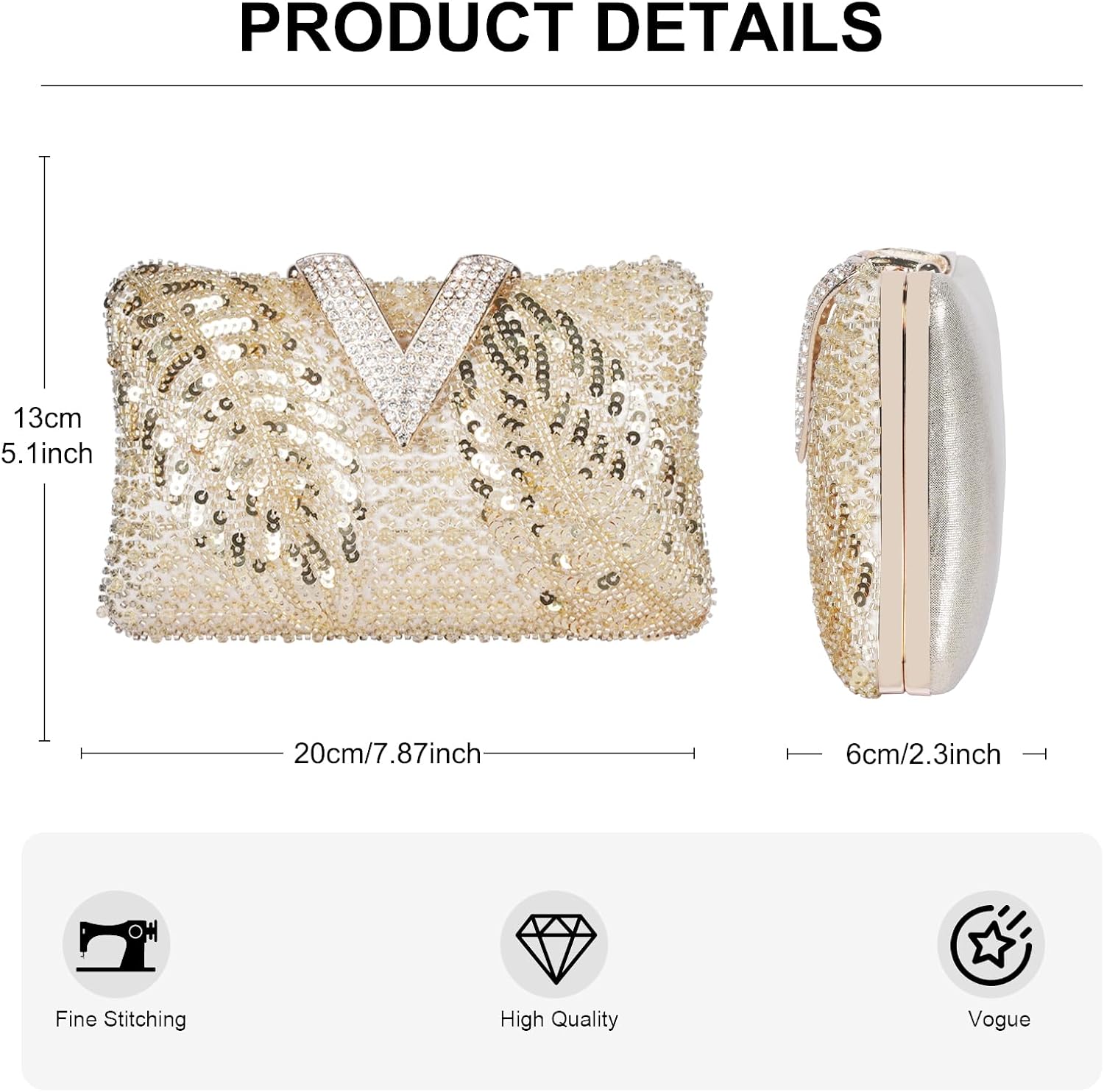 Women's Sequin Woven Clutch Rhinestone V Evening Purse Silver Women's Sequin Woven Clutch Rhinestone V Evening Purse Silver
