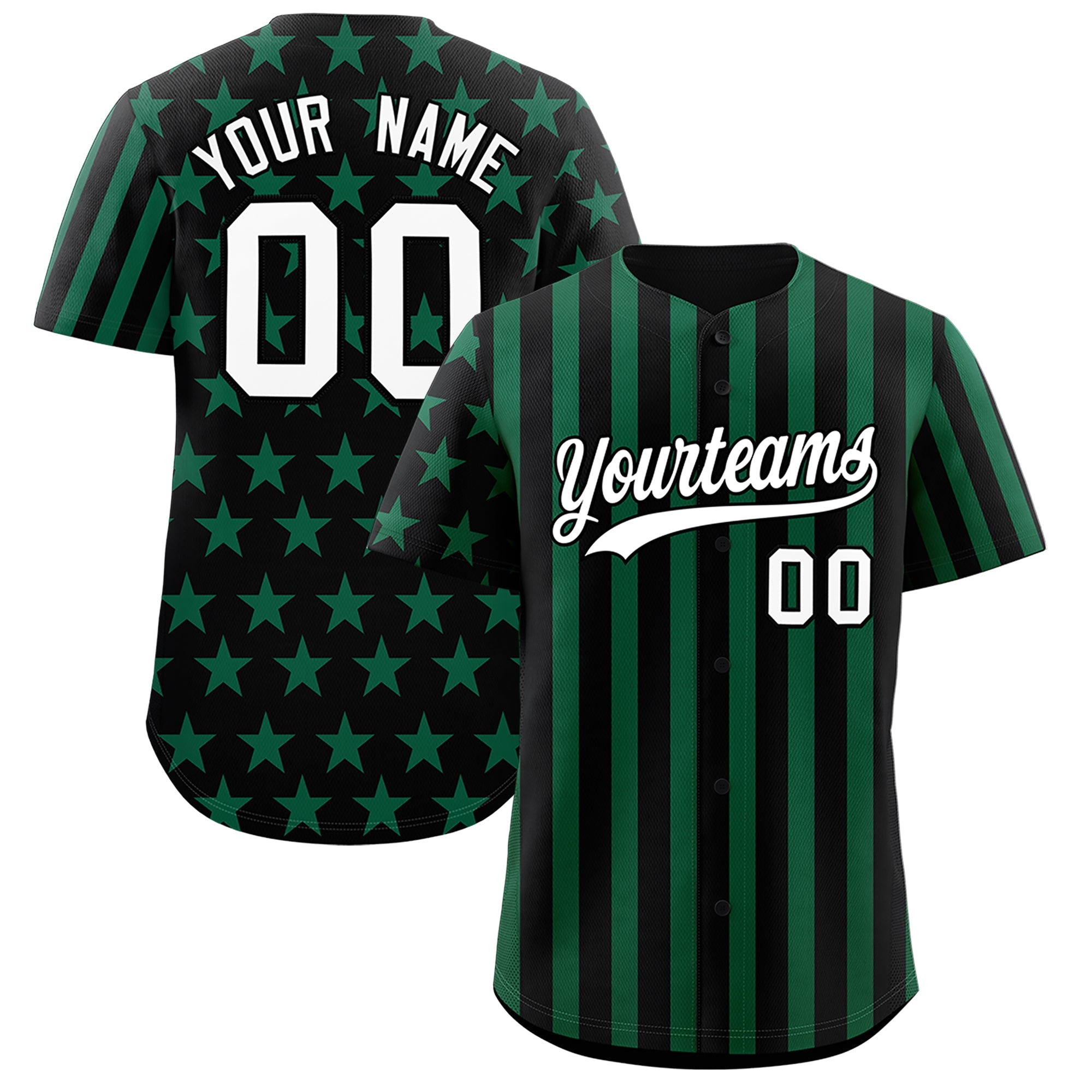 Benutzerdefiniertes Graffiti-Muster-Baseball-Trikot mit amerikanischer Flagge