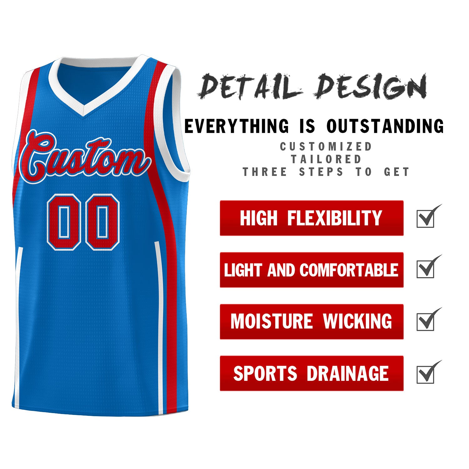 Benutzerdefinierte Basketball-Kits mit Bandmuster