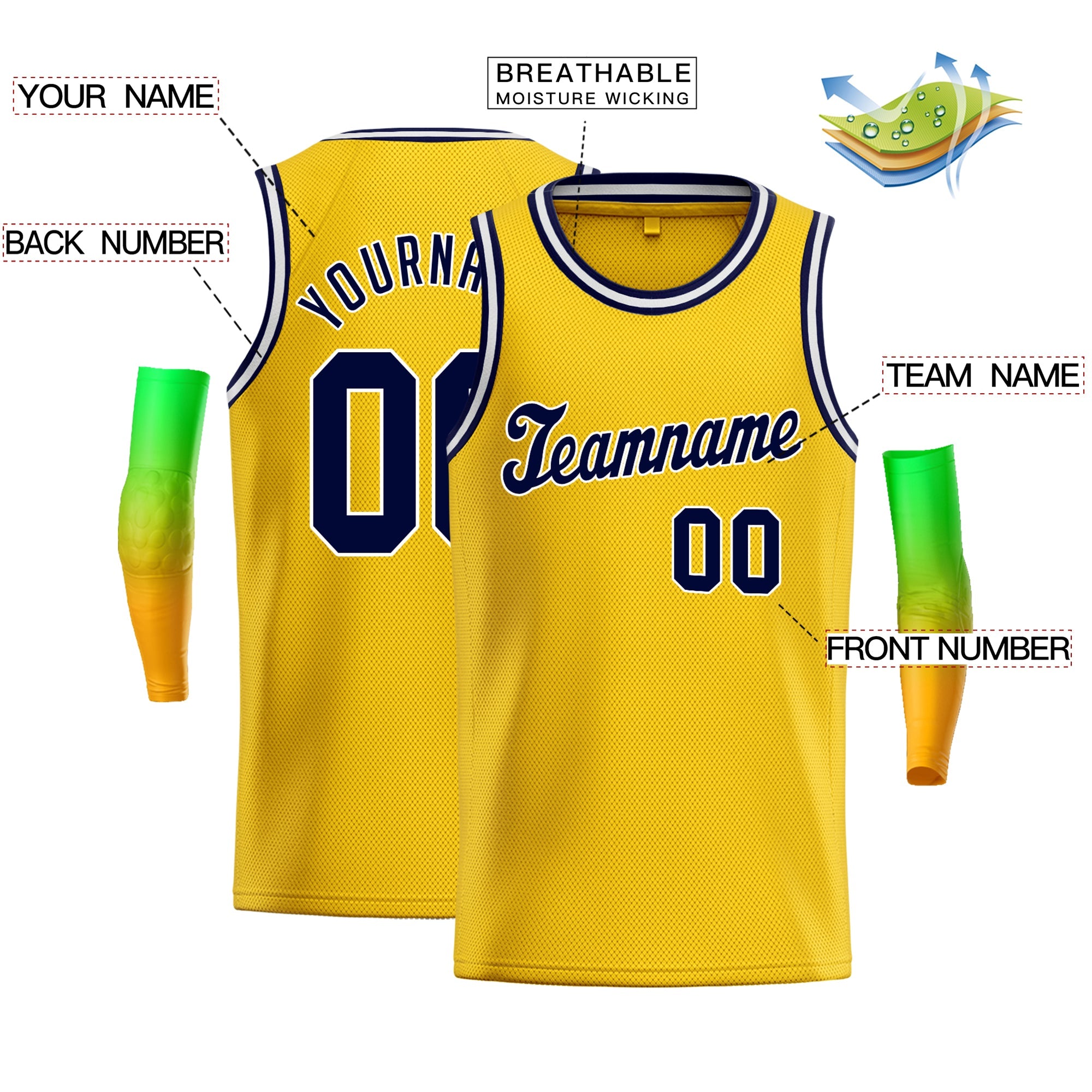 Custom Classic Tops Herren-Freizeit-Basketballtrikot