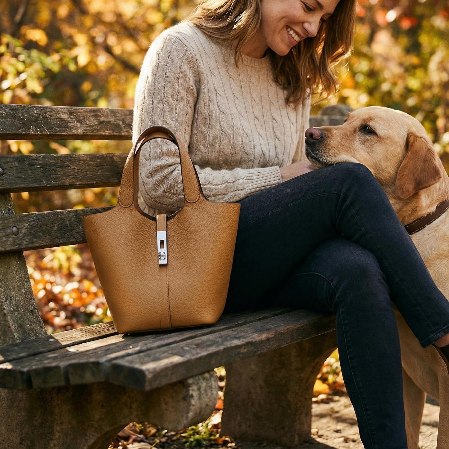 Women's Mini Vegan Leather Top-Handle Bucket Bag, Tan Women's Mini Vegan Leather Top-Handle Bucket Bag, Tan