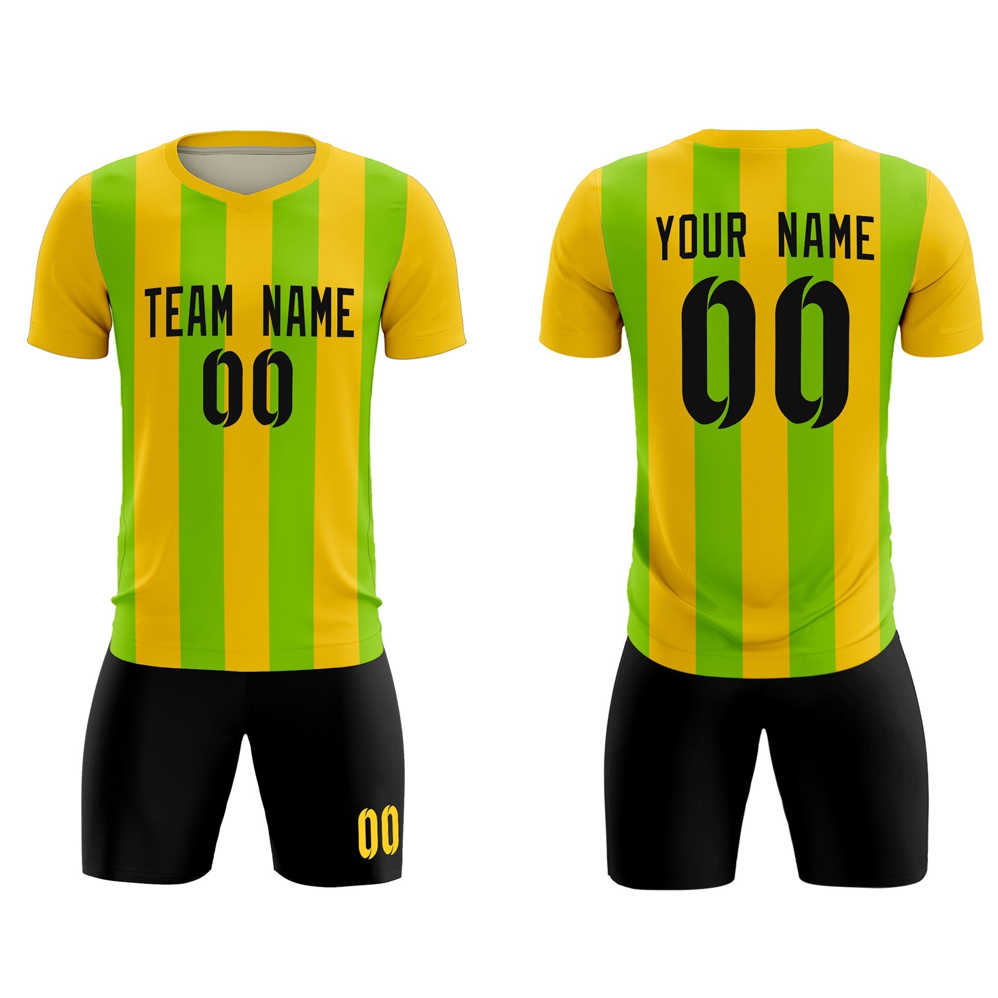 Benutzerdefinierte vertikale Streifen Casual Outdoor-Fußball-Sets-Trikot Benutzerdefinierte vertikale Streifen Casual Outdoor-Fußball-Sets-Trikot