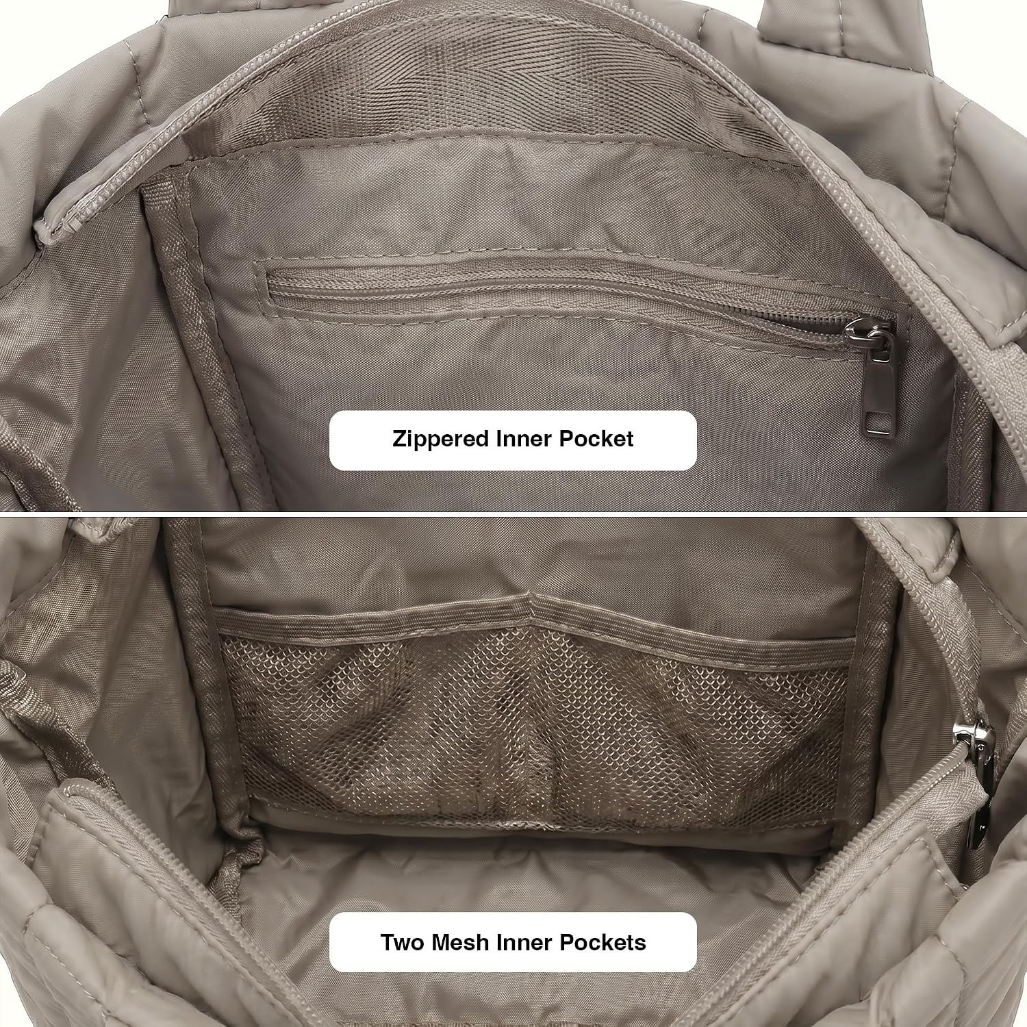 Women's Quilted Puffer Crossbody Tote Bag