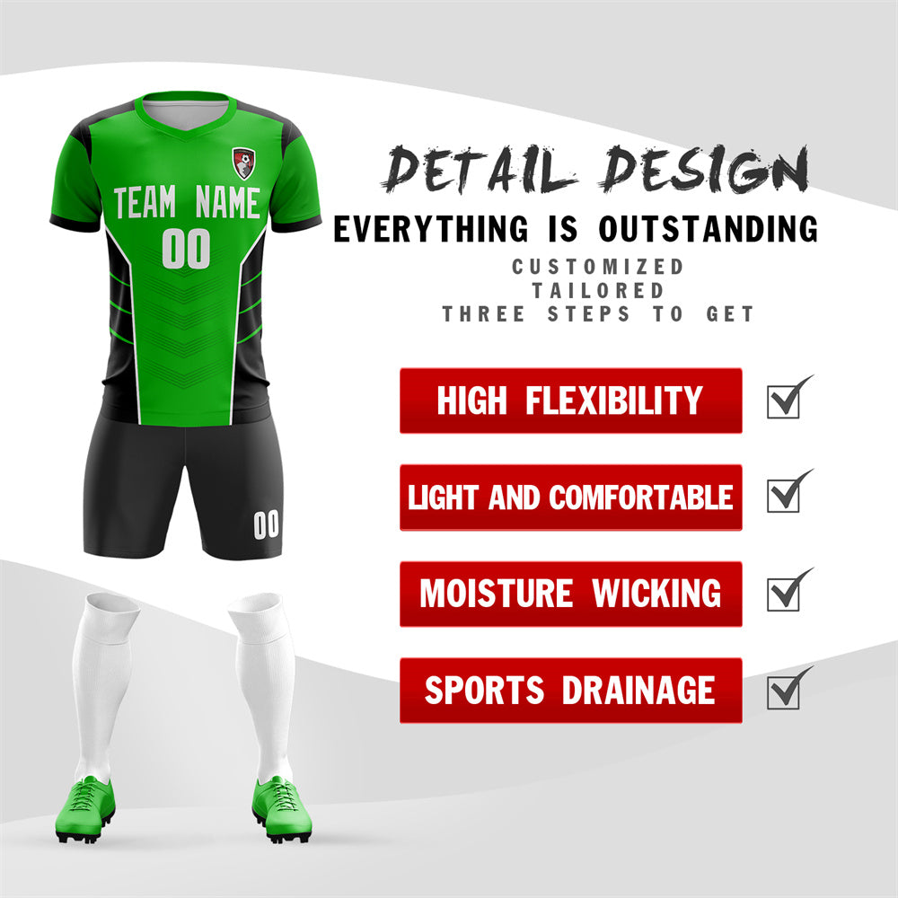 Maßgeschneiderte Soft-Trainingsuniform-Fußball-Sets-Trikots