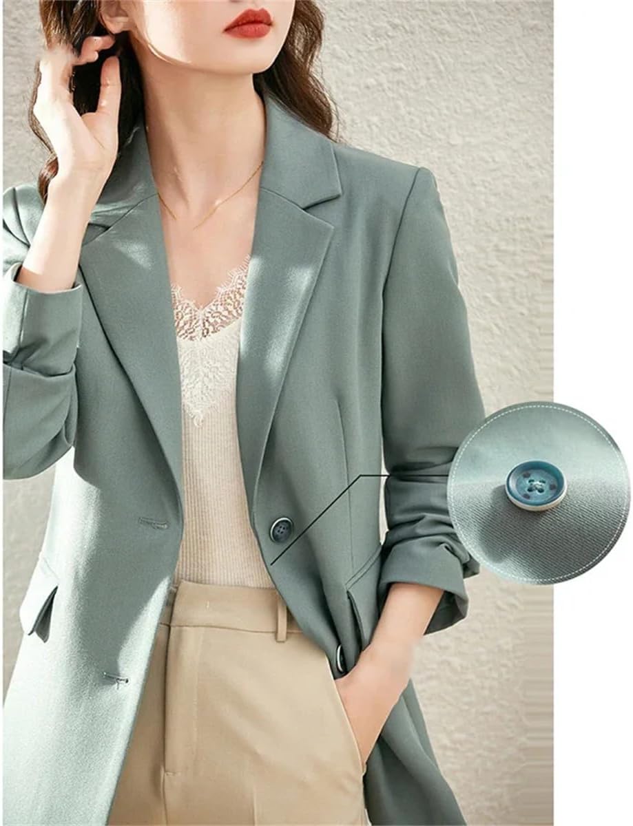Women's Two Button Notch Lapel Blazer Sage Green
